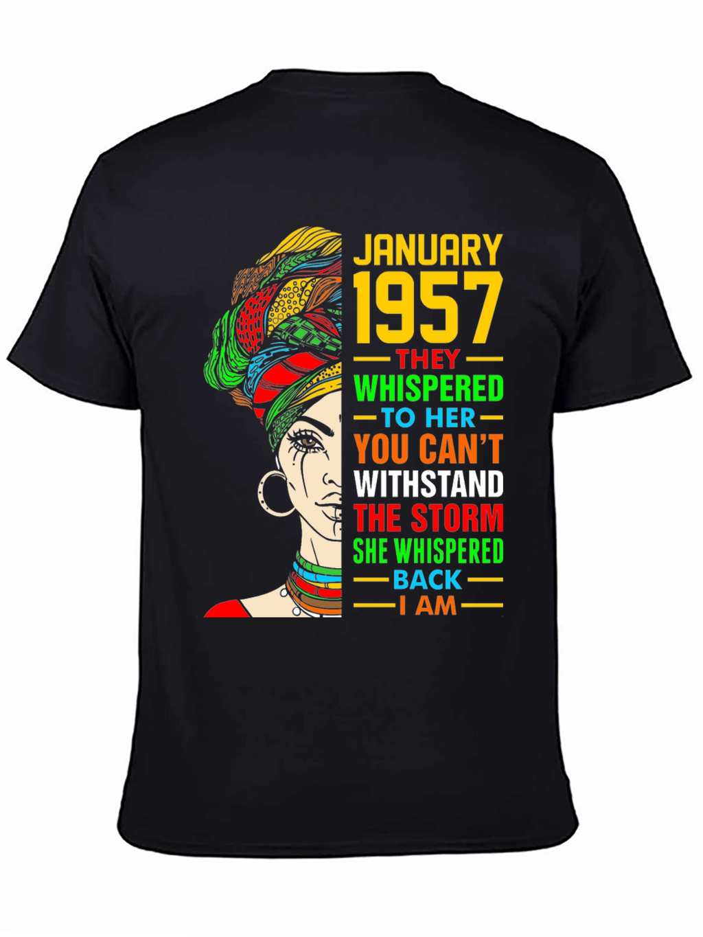 January 1957 Woman T-Shirt Black Pride
