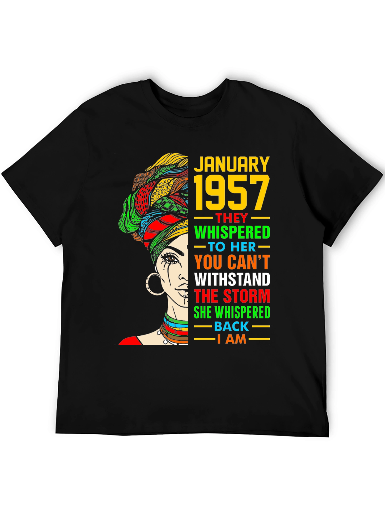 January 1957 Woman T-Shirt Black Pride