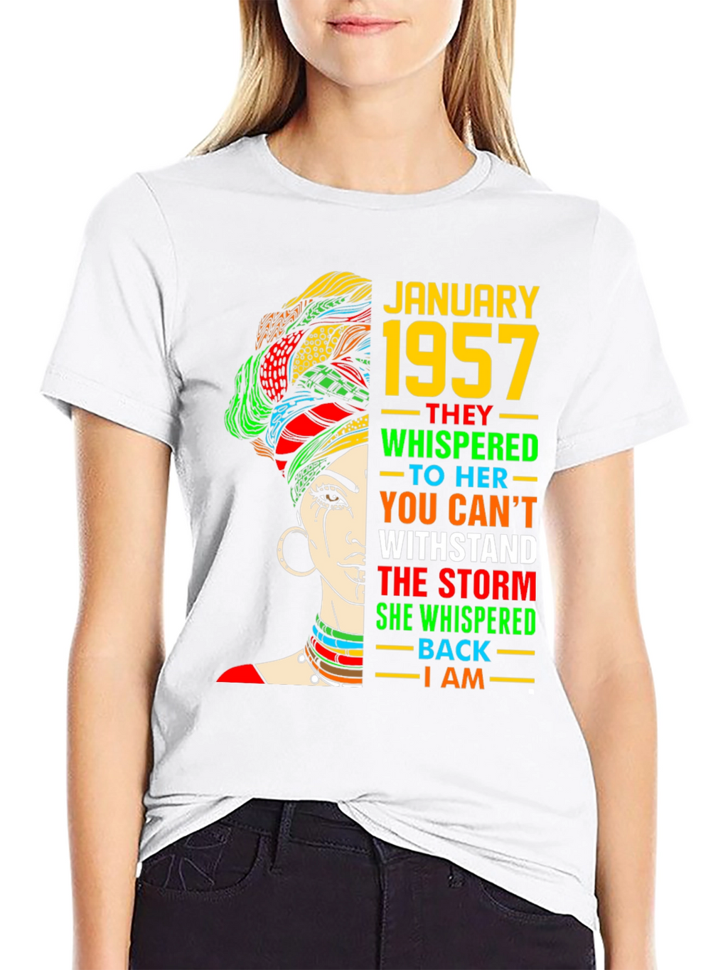 January 1957 Woman T-Shirt Black Pride