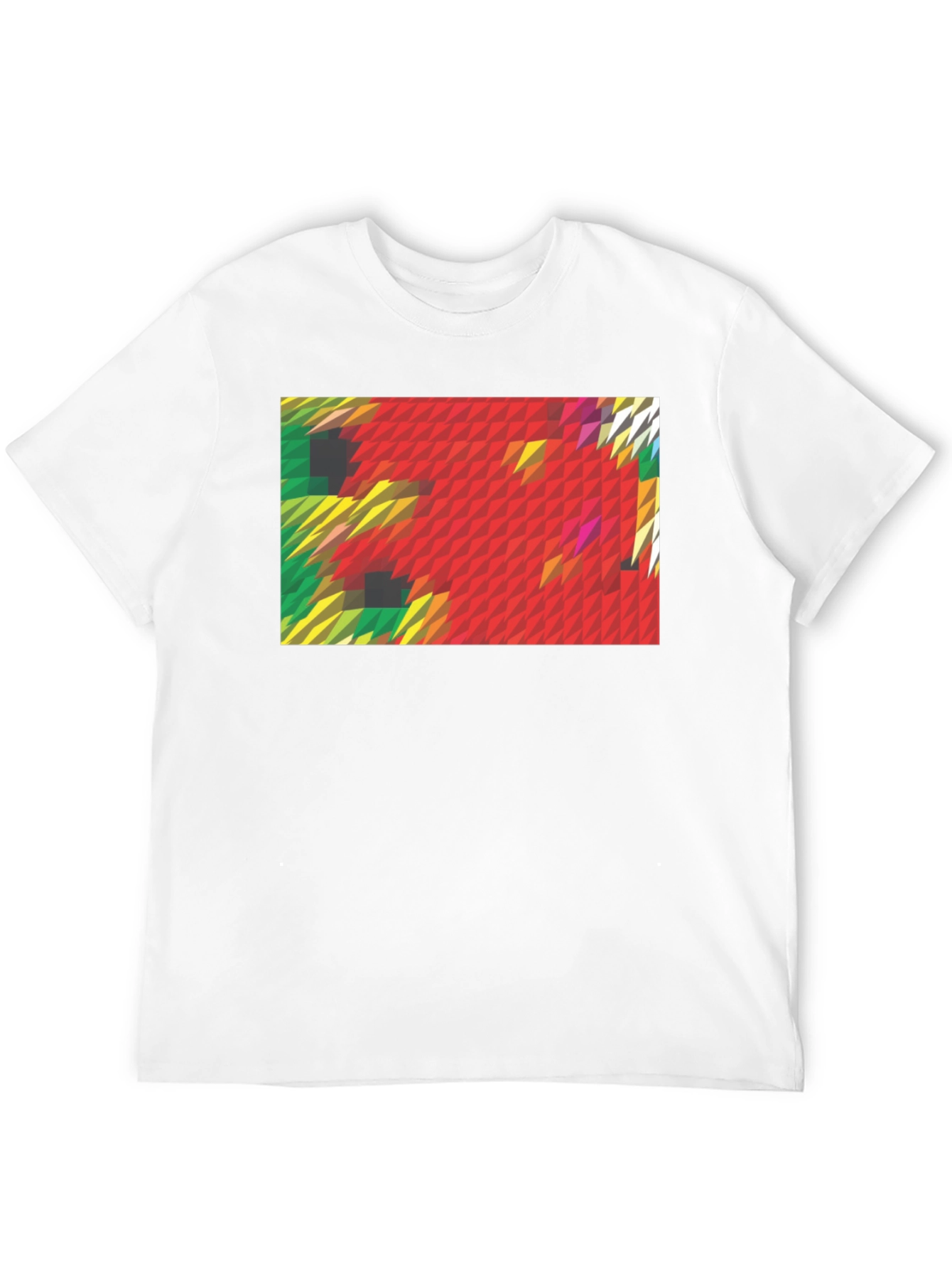 Abstract Geometric Graphic Print Black T-Shirt