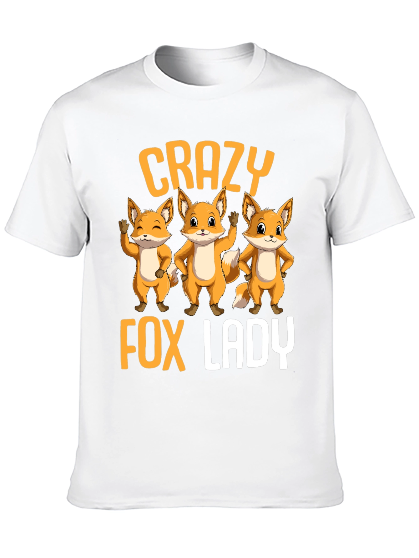 Crazy Fox Lady T-Shirt | Cute Animal Graphic Tee