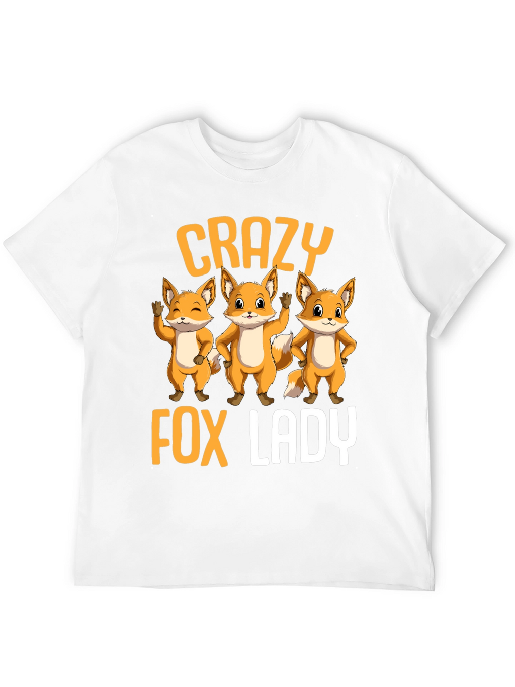 Crazy Fox Lady T-Shirt | Cute Animal Graphic Tee