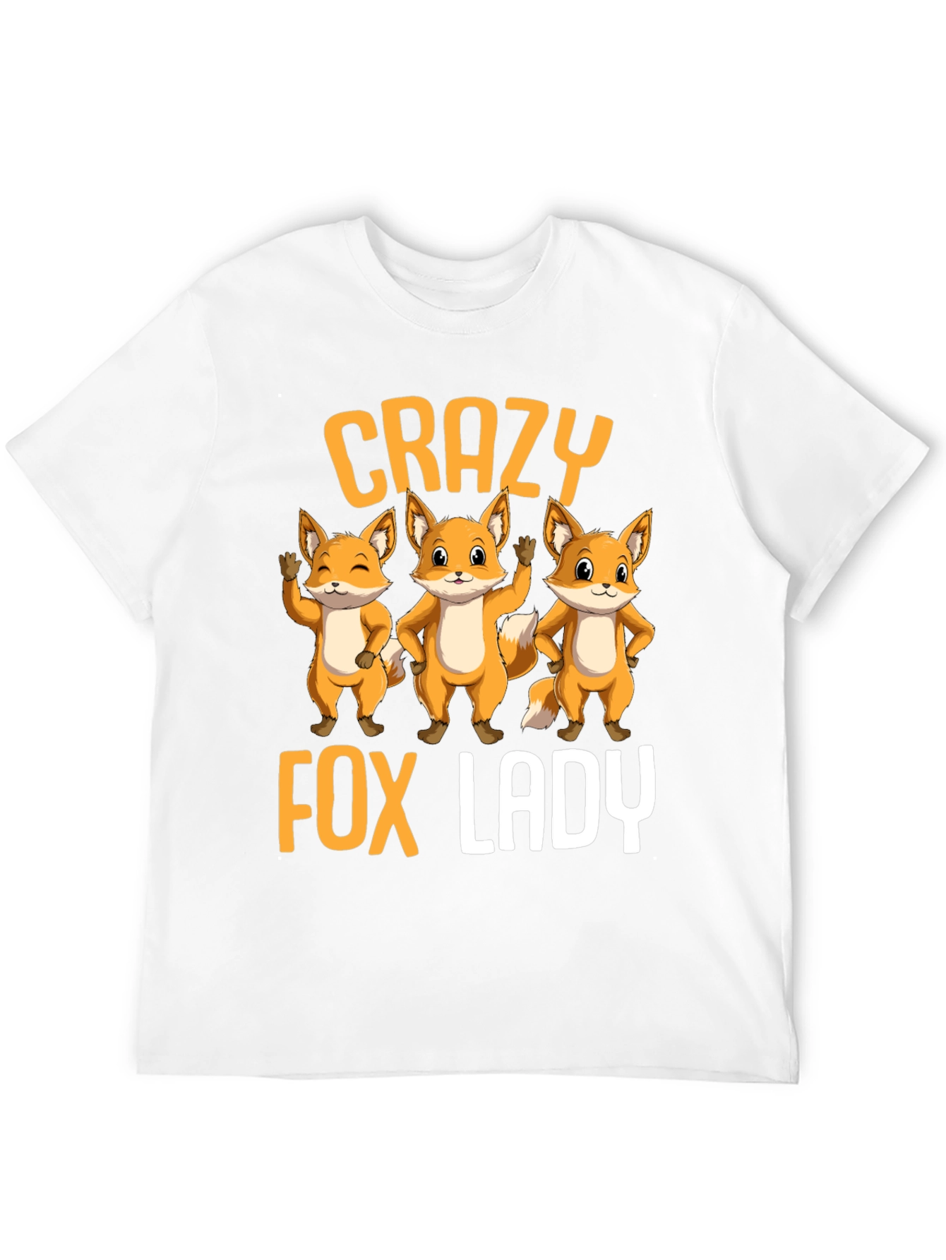 Crazy Fox Lady T-Shirt | Cute Animal Graphic Tee