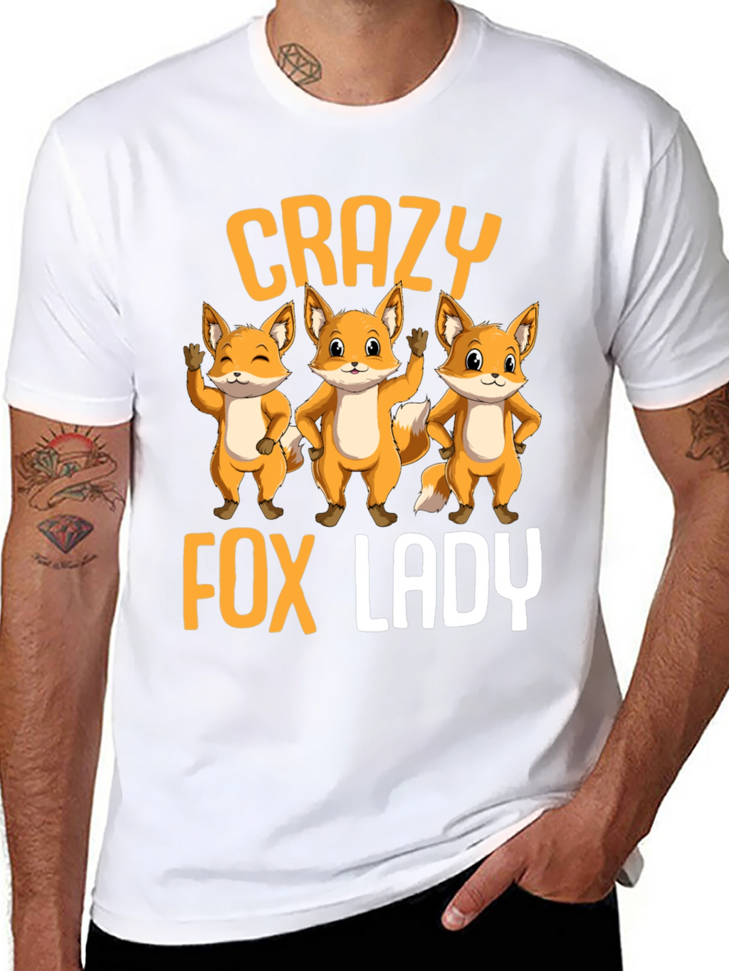 Crazy Fox Lady T-Shirt | Cute Animal Graphic Tee