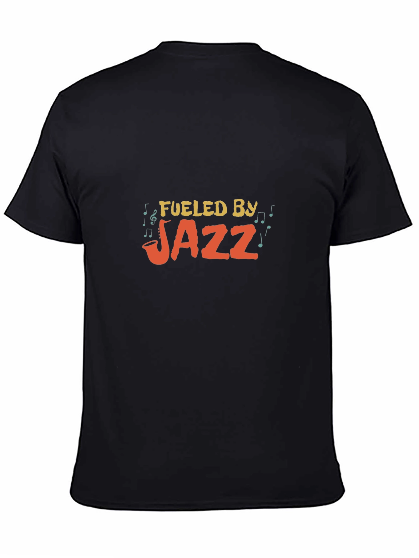 Fueled By Jazz Graphic Tee - Black Cotton T-Shirt