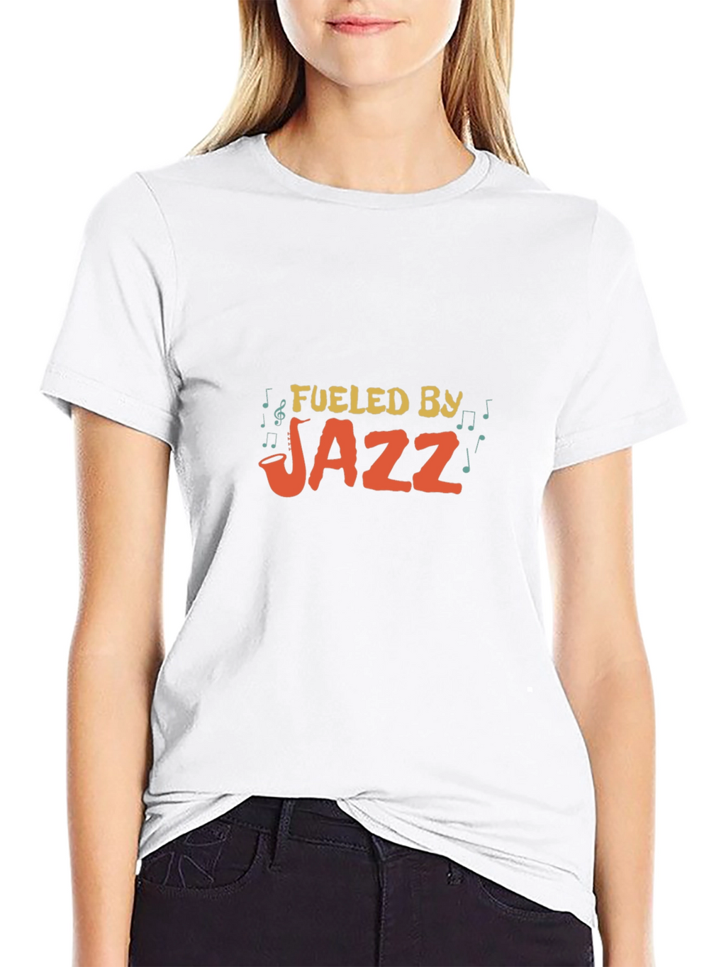 Fueled By Jazz Graphic Tee - Black Cotton T-Shirt