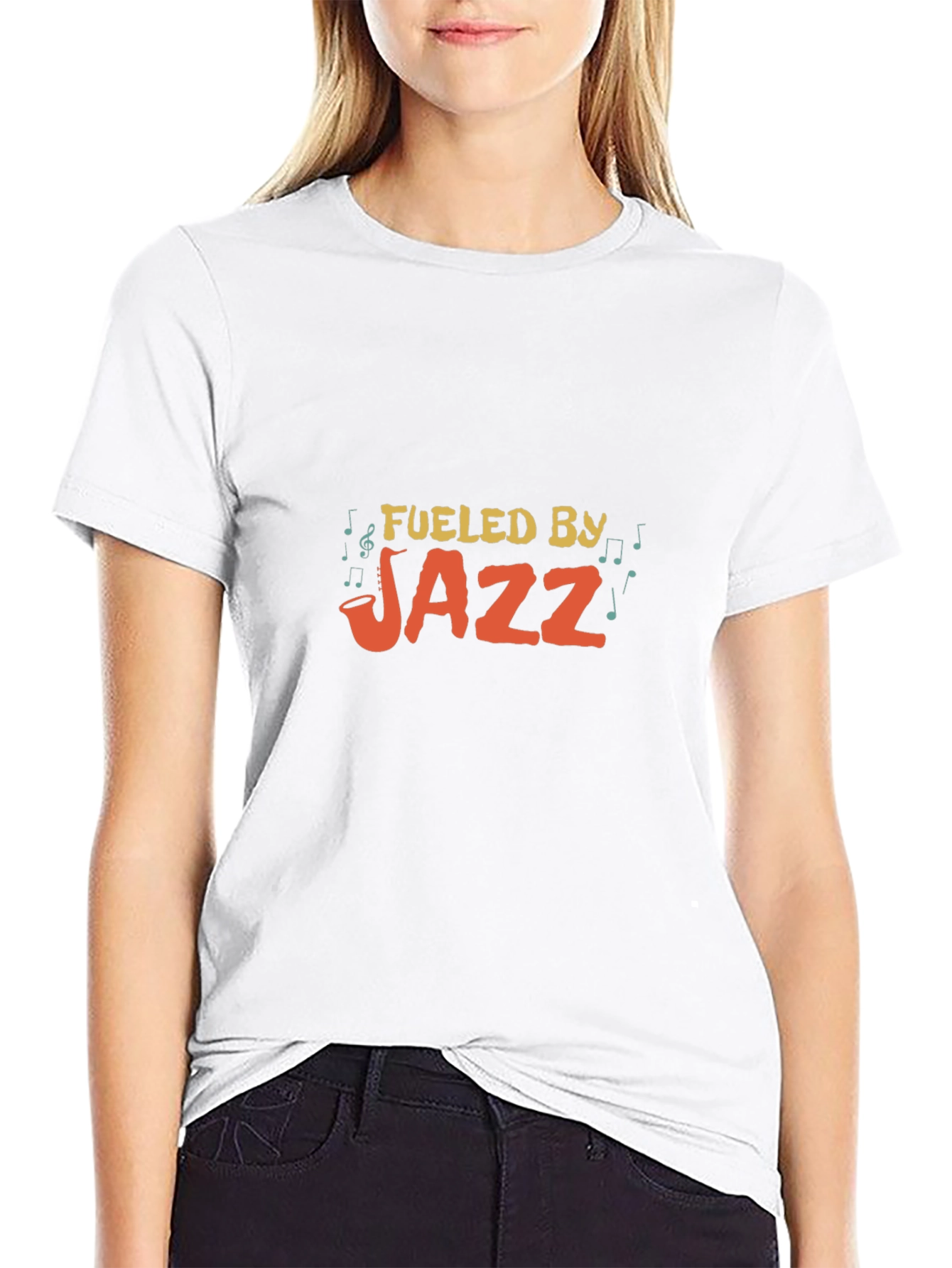Fueled By Jazz Graphic Tee - Black Cotton T-Shirt