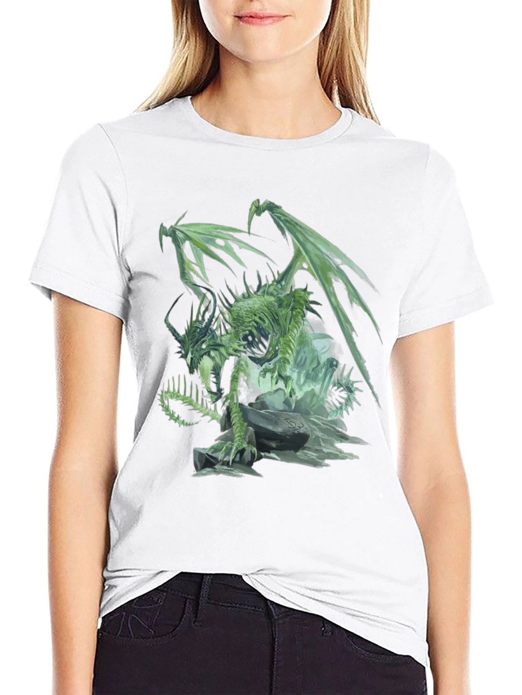Undead Dragon Graphic Black T-Shirt