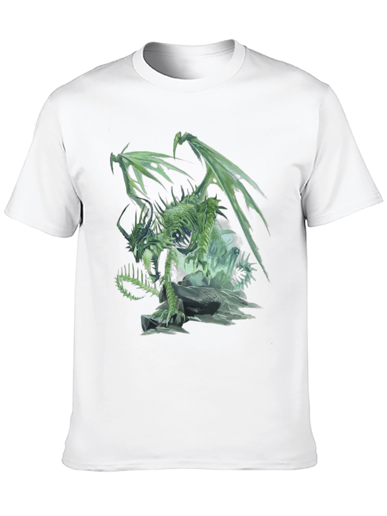 Undead Dragon Graphic Black T-Shirt