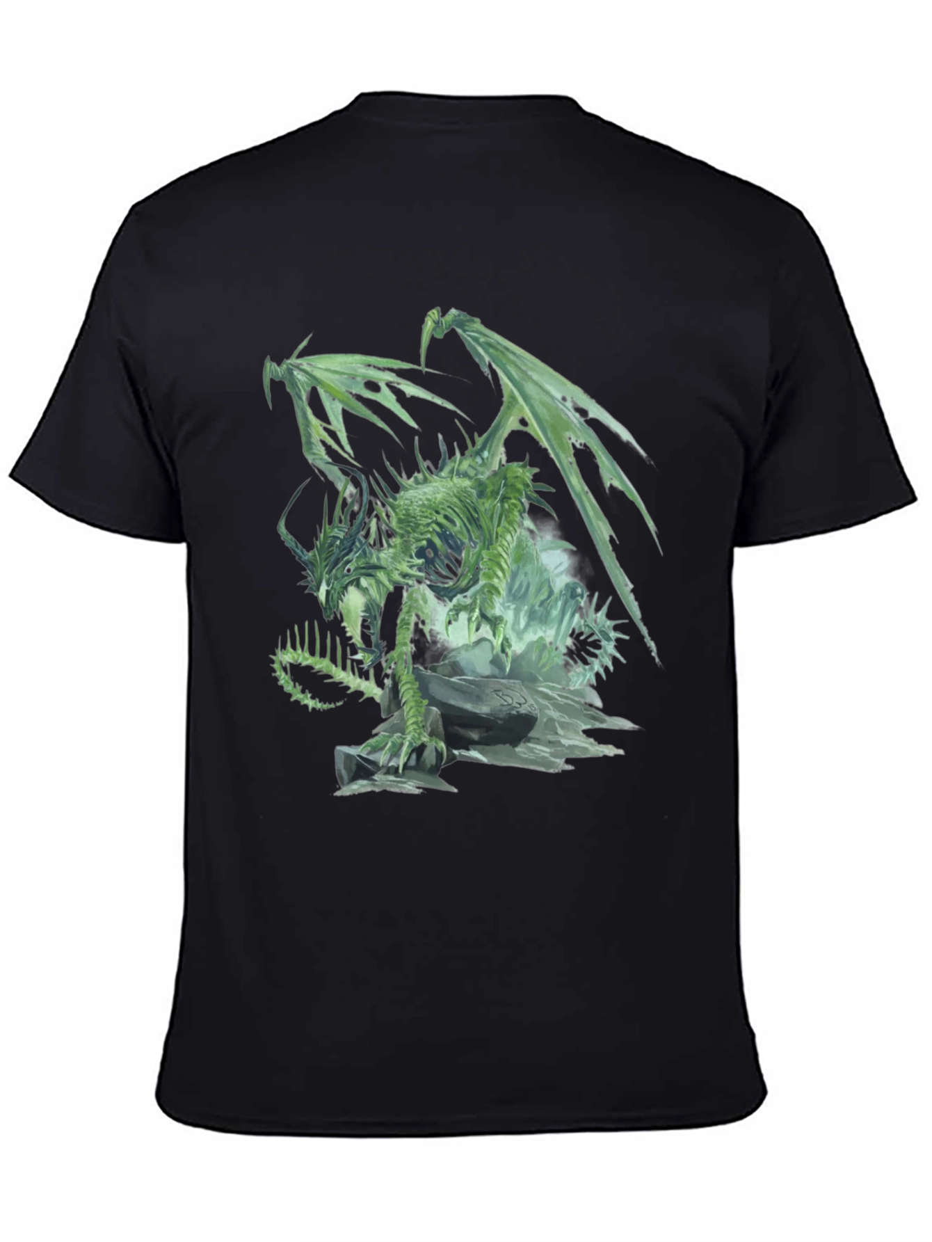 Undead Dragon Graphic Black T-Shirt