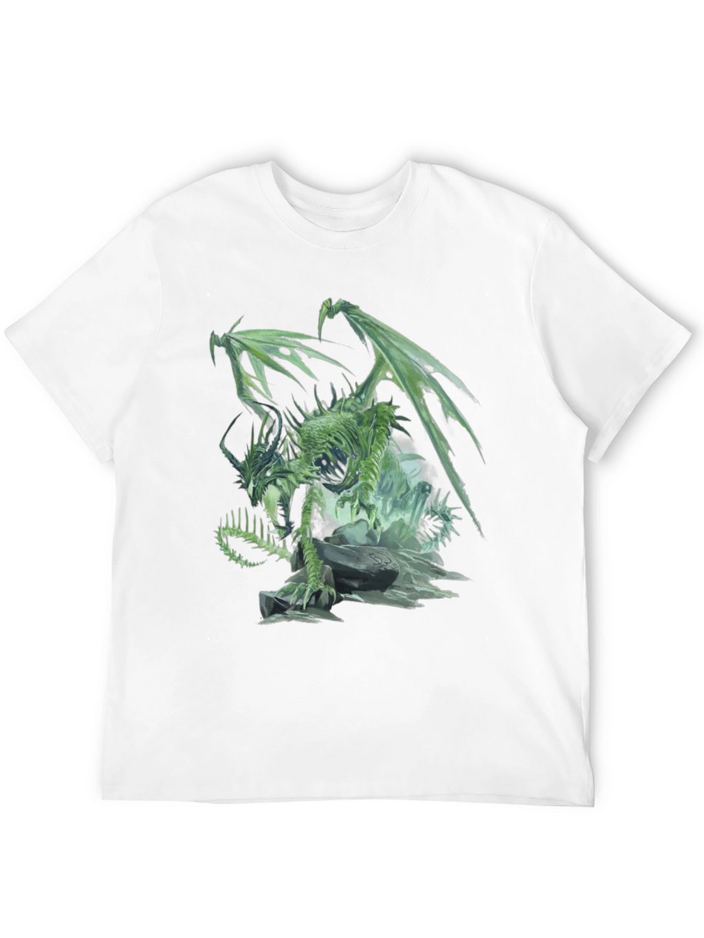 Undead Dragon Graphic Black T-Shirt