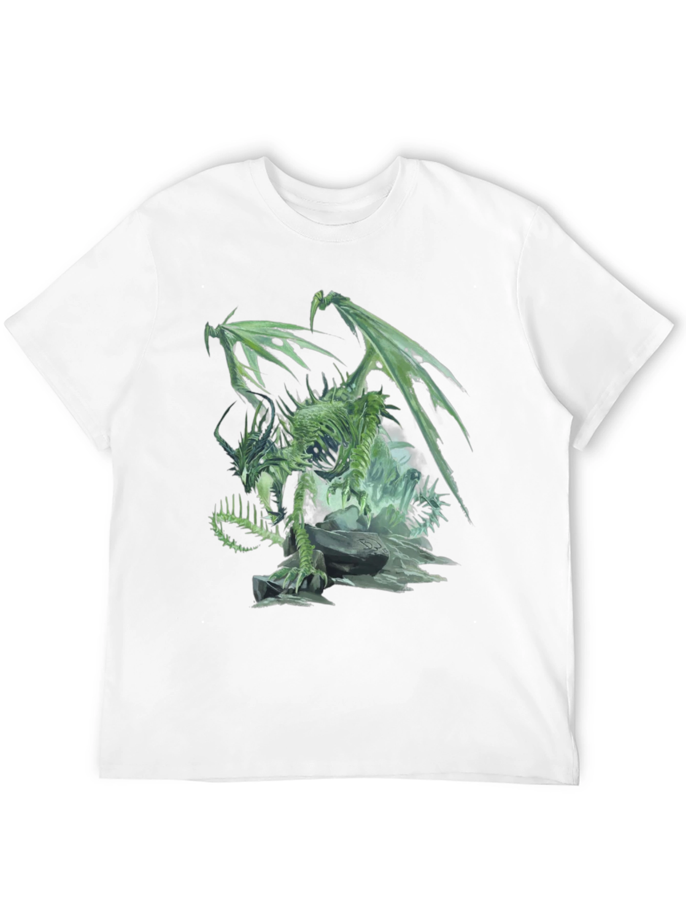 Undead Dragon Graphic Black T-Shirt