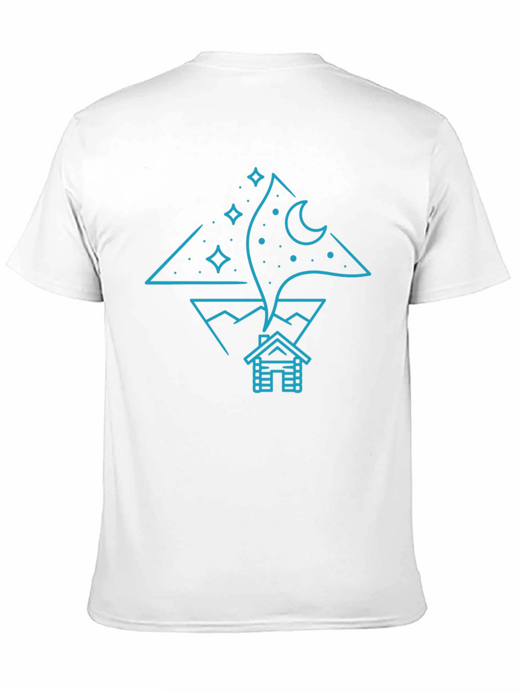 Night Sky Cabin Tee - Unique Graphic T-Shirt