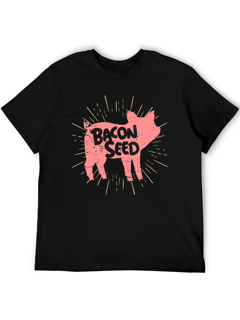 Bacon Seed Pig Graphic Tee - Unisex Black T-Shirt