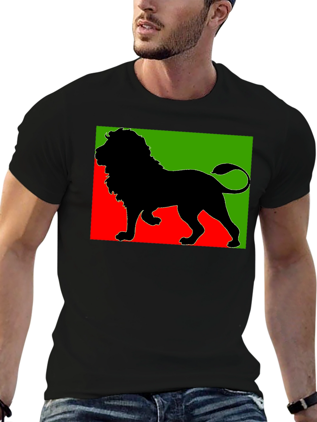 Rasta Lion Black T-Shirt