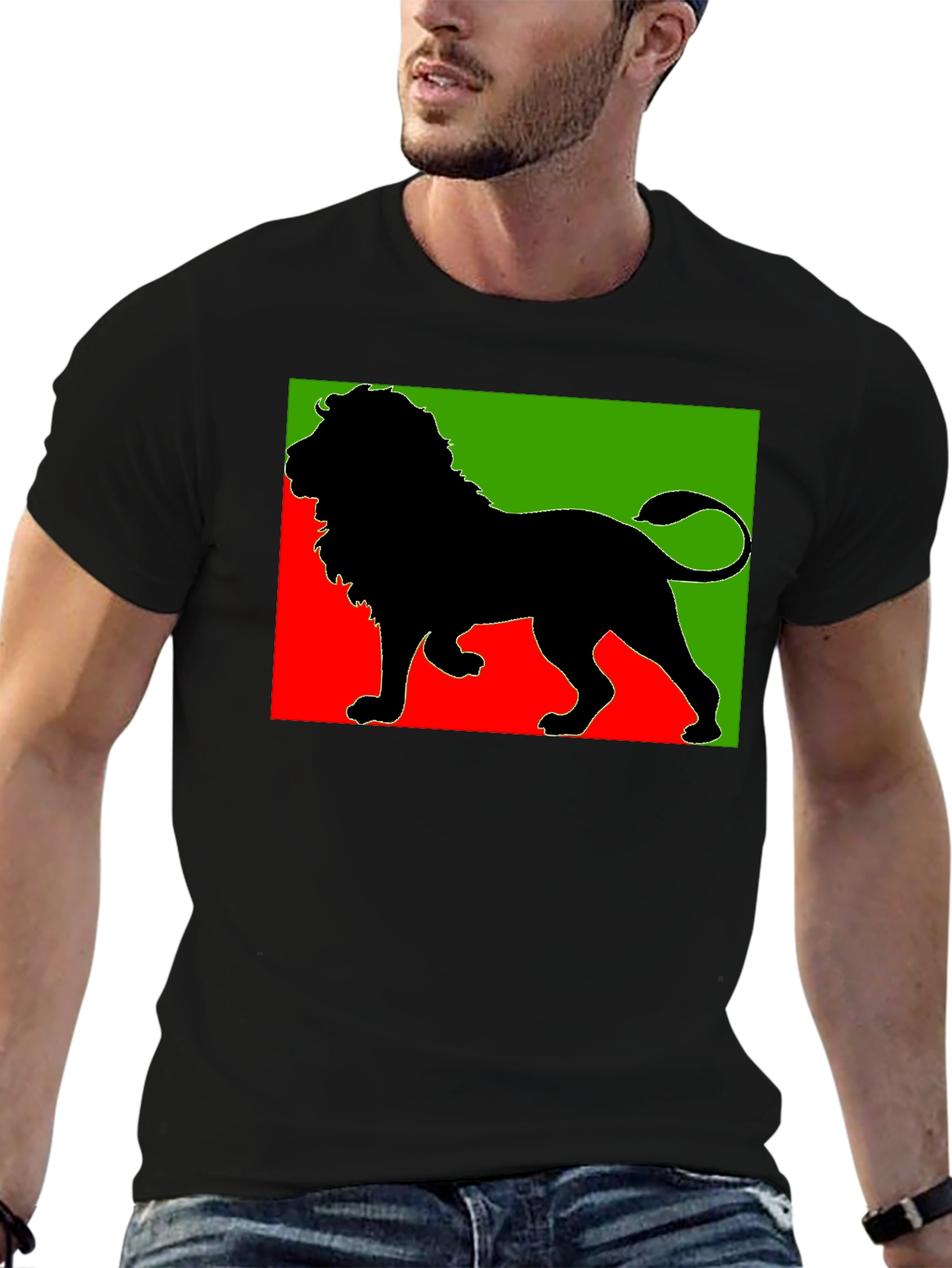 Rasta Lion Black T-Shirt