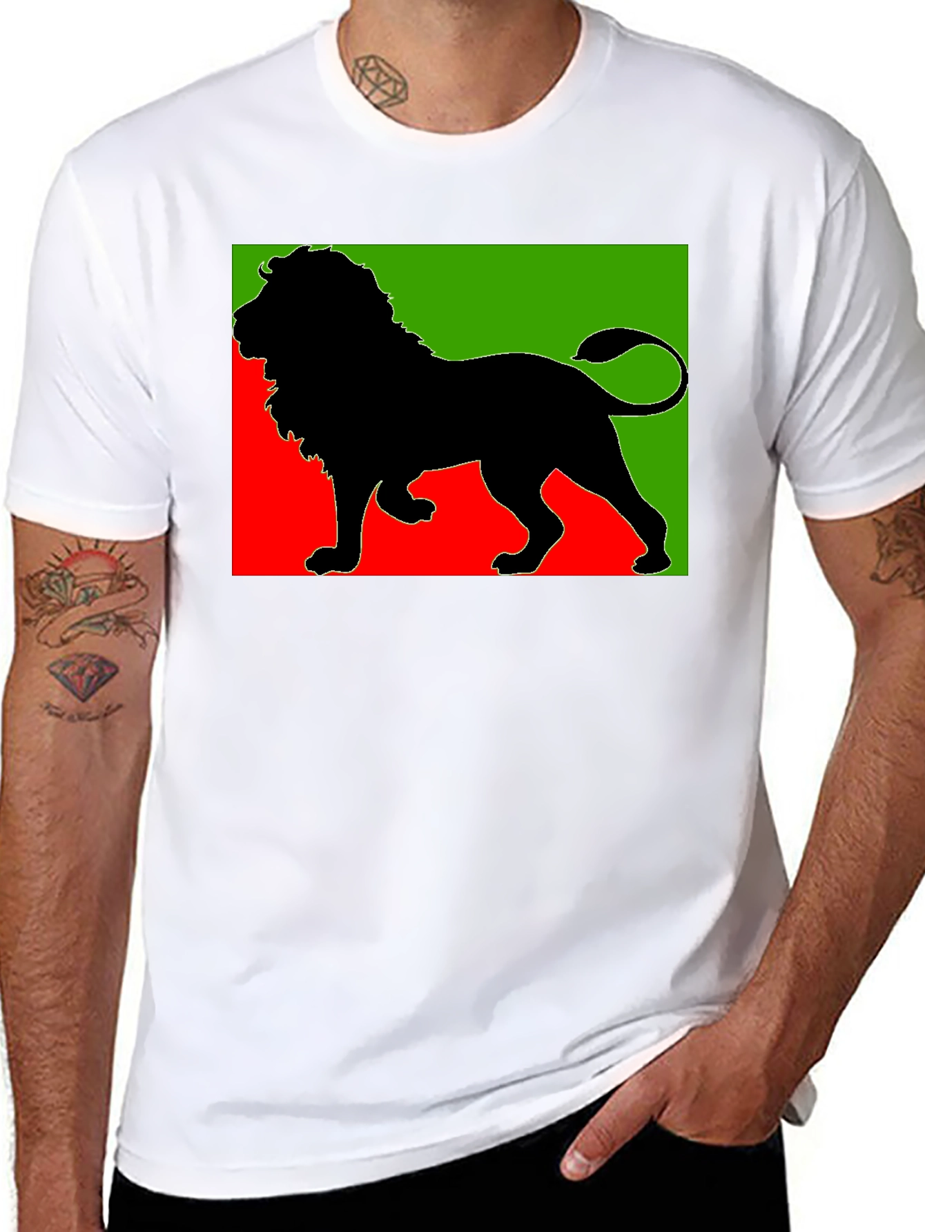 Rasta Lion Black T-Shirt