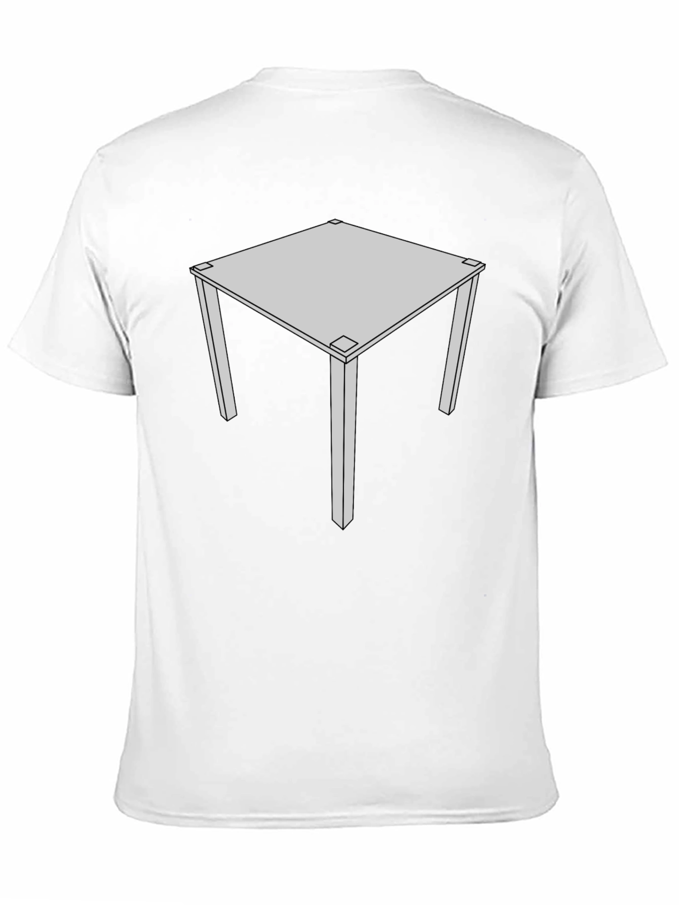 Geometric Table Graphic Tee - Modern Style