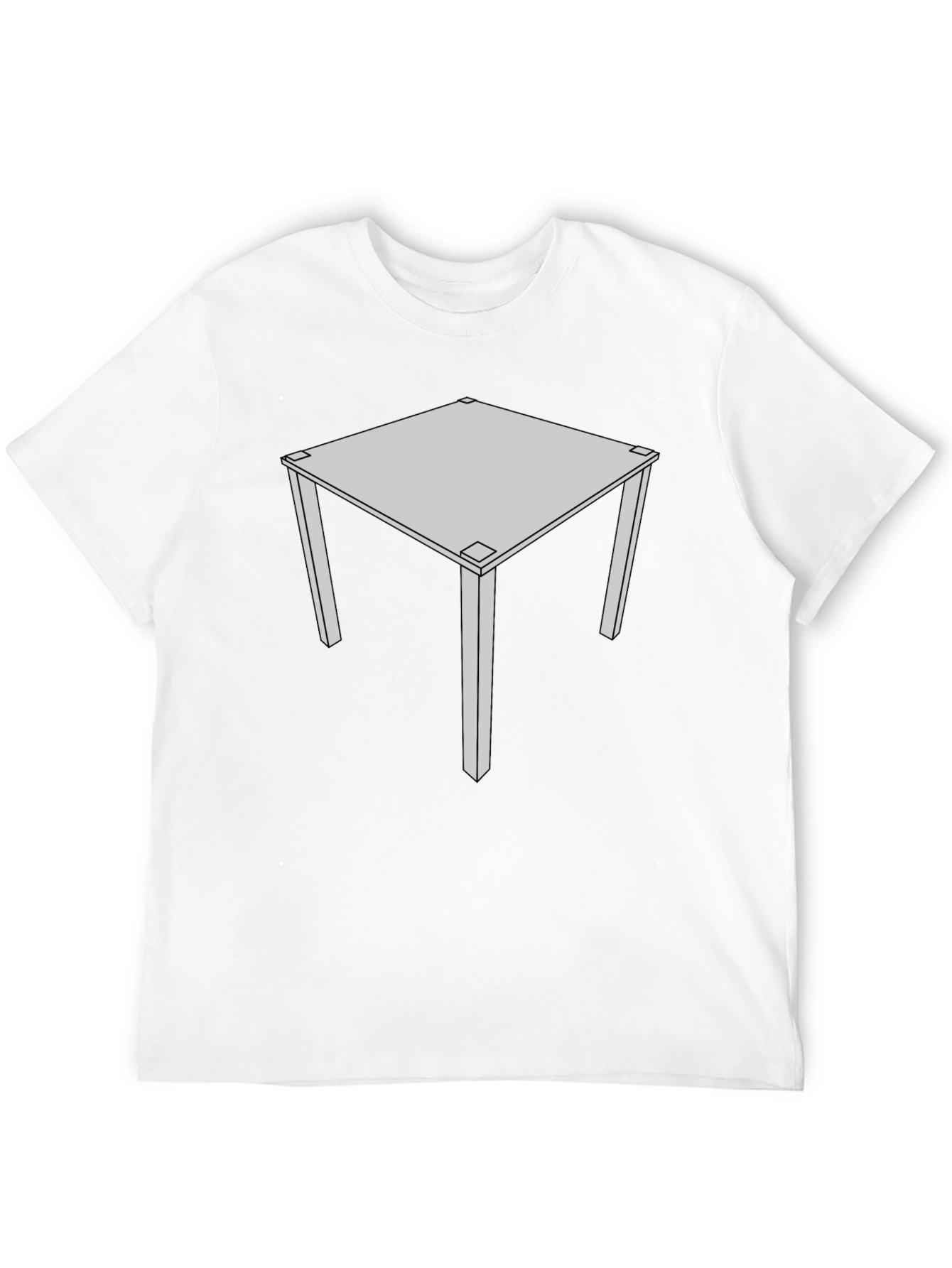 Geometric Table Graphic Tee - Modern Style