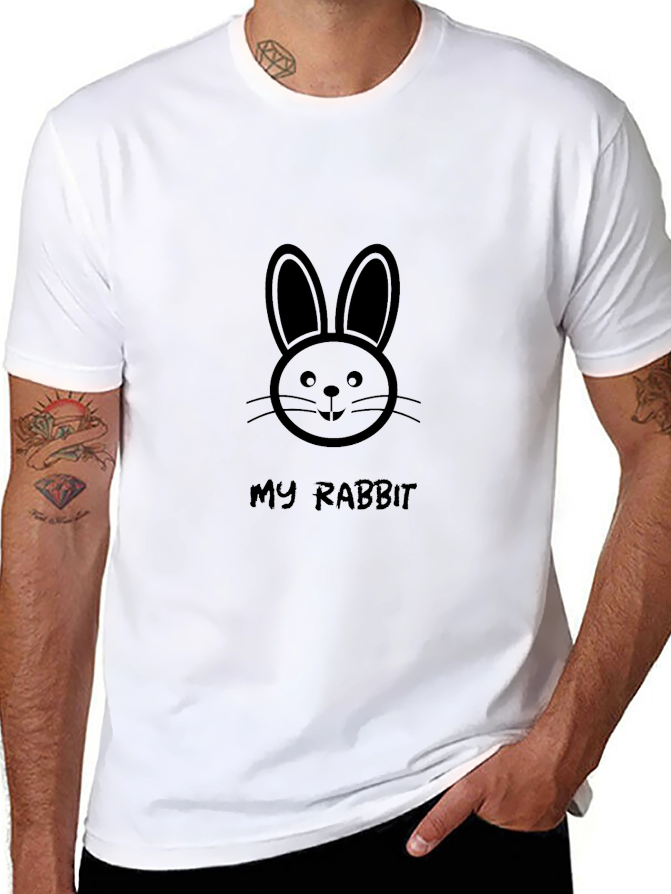 My Rabbit Graphic T-Shirt - Cute Bunny Tee