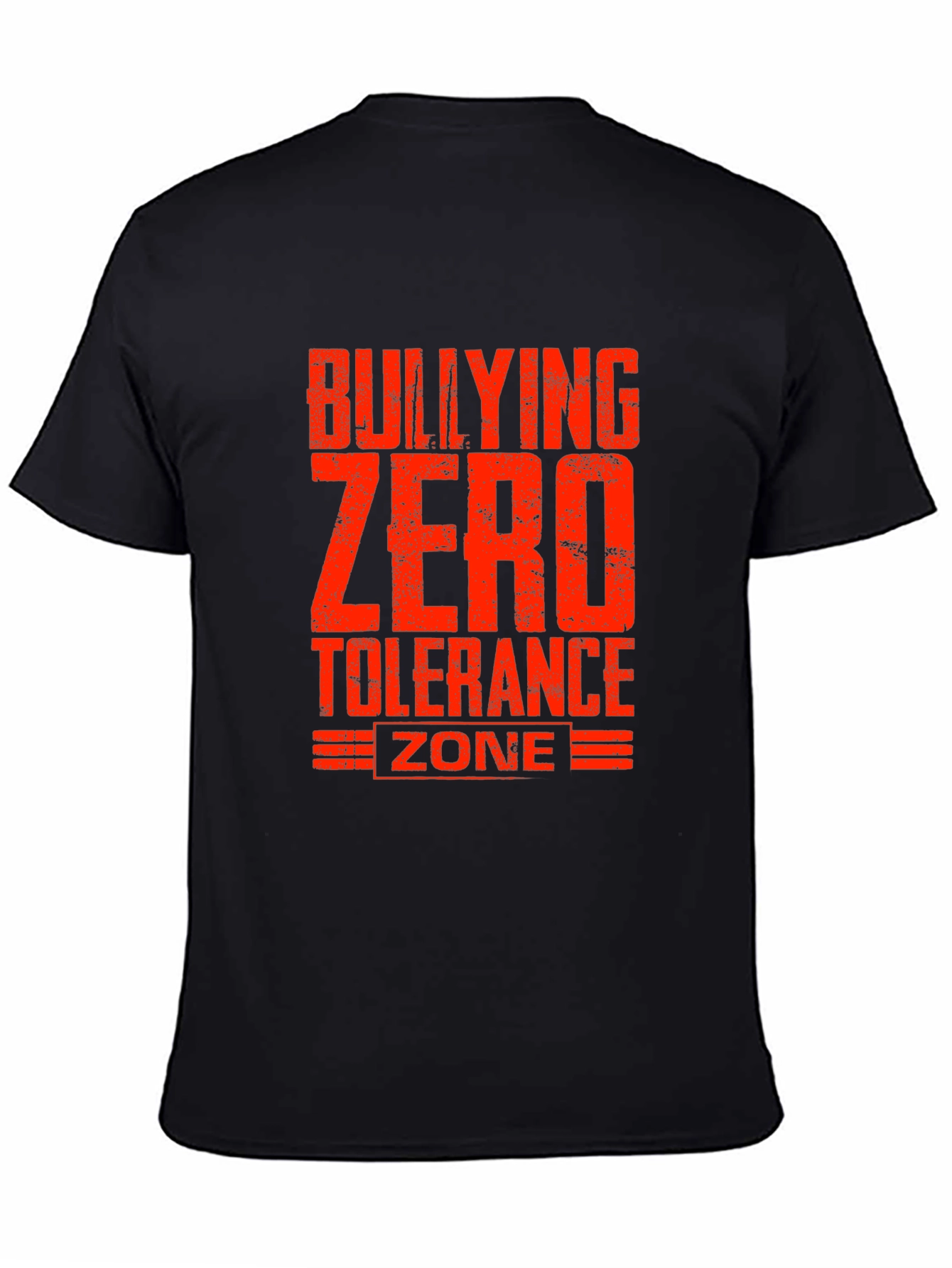 Bullying Zero Tolerance Zone Black T-Shirt
