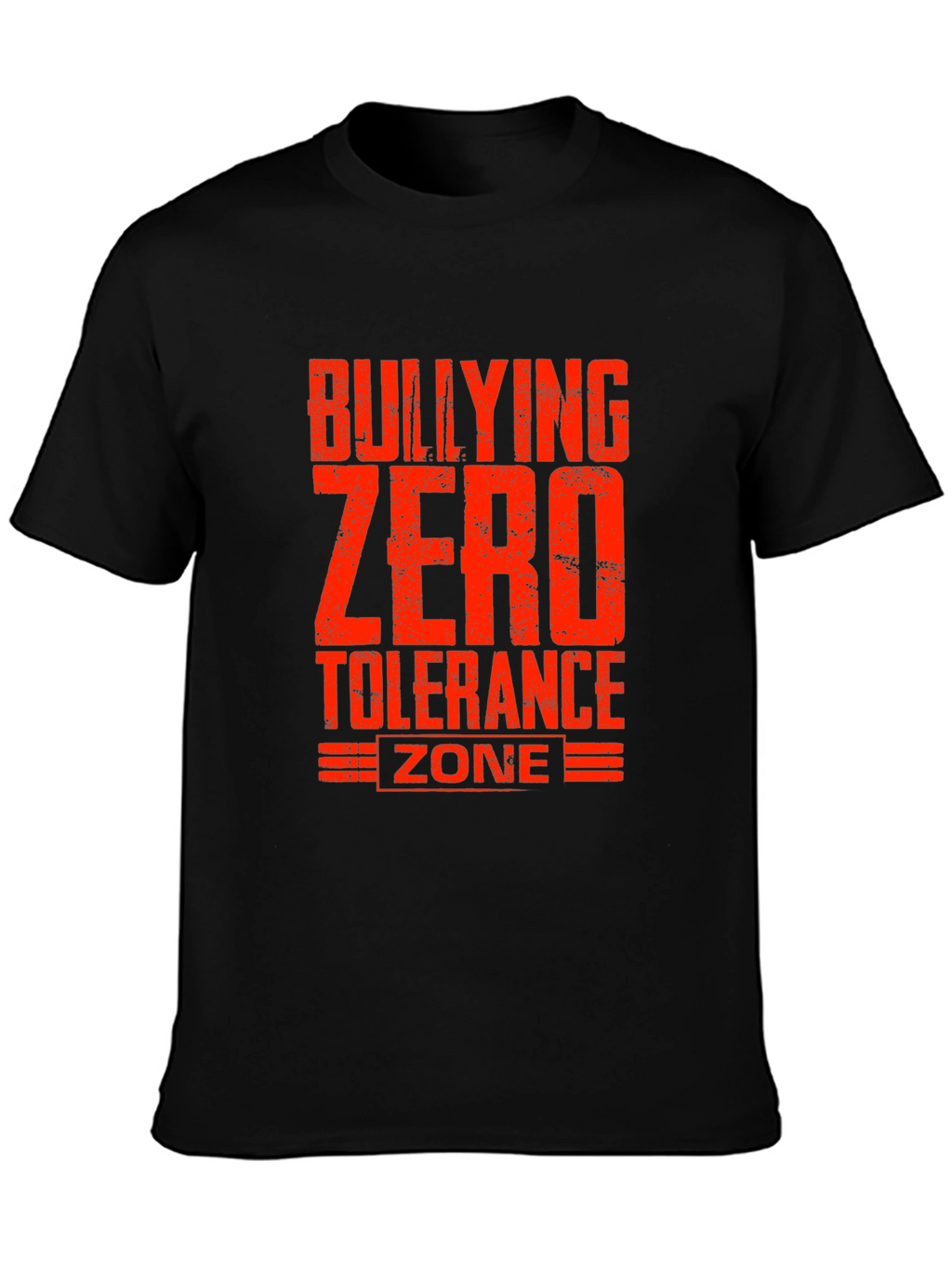 Bullying Zero Tolerance Zone Black T-Shirt