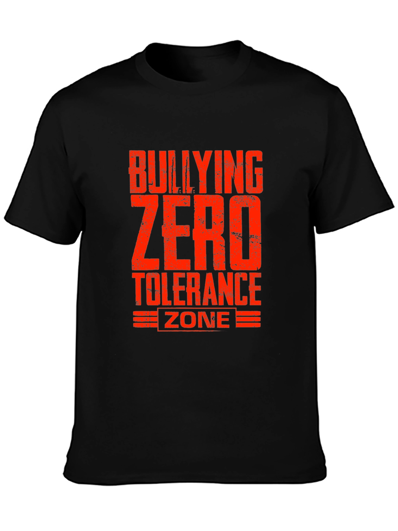 Bullying Zero Tolerance Zone Black T-Shirt