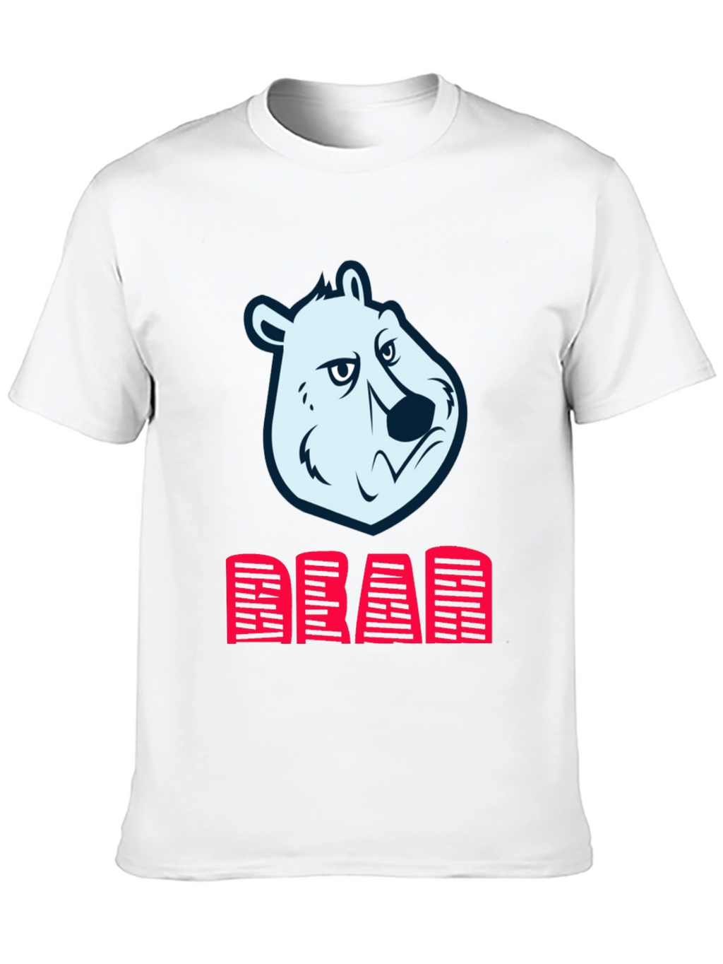 Bear Head Graphic Print T-Shirt - Bold Statement Tee