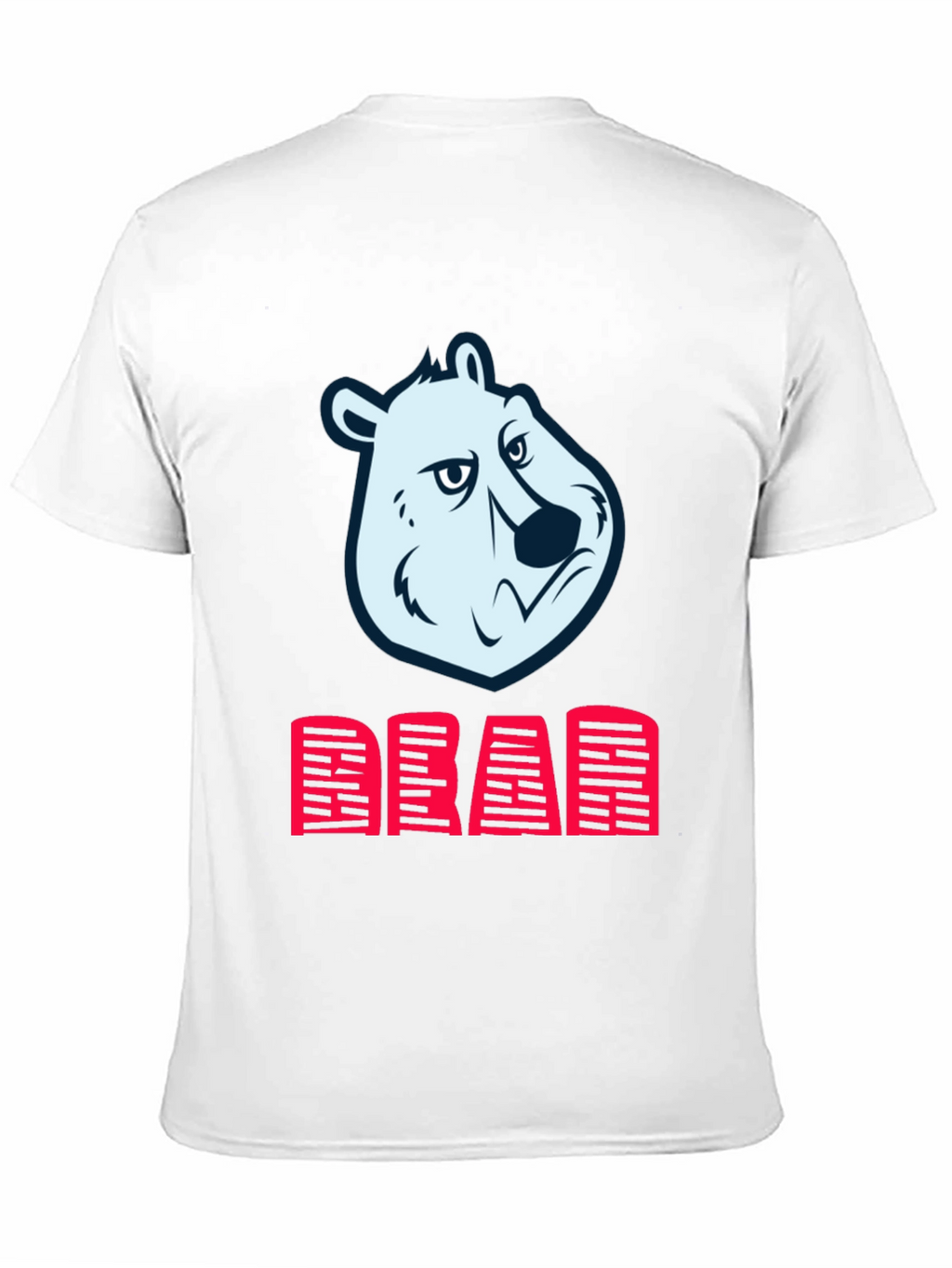Bear Head Graphic Print T-Shirt - Bold Statement Tee