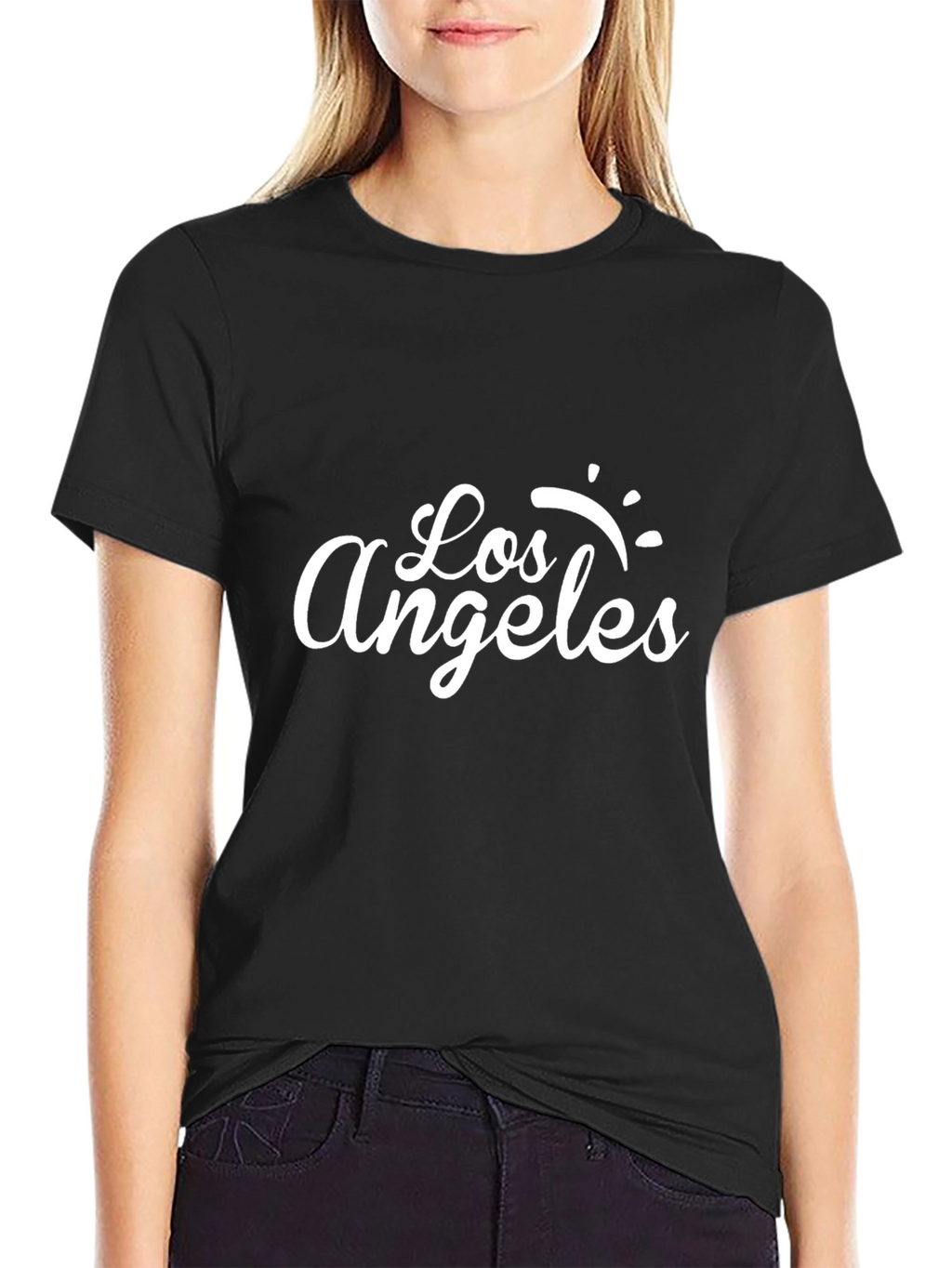 Los Angeles Graphic Print Black T-Shirt