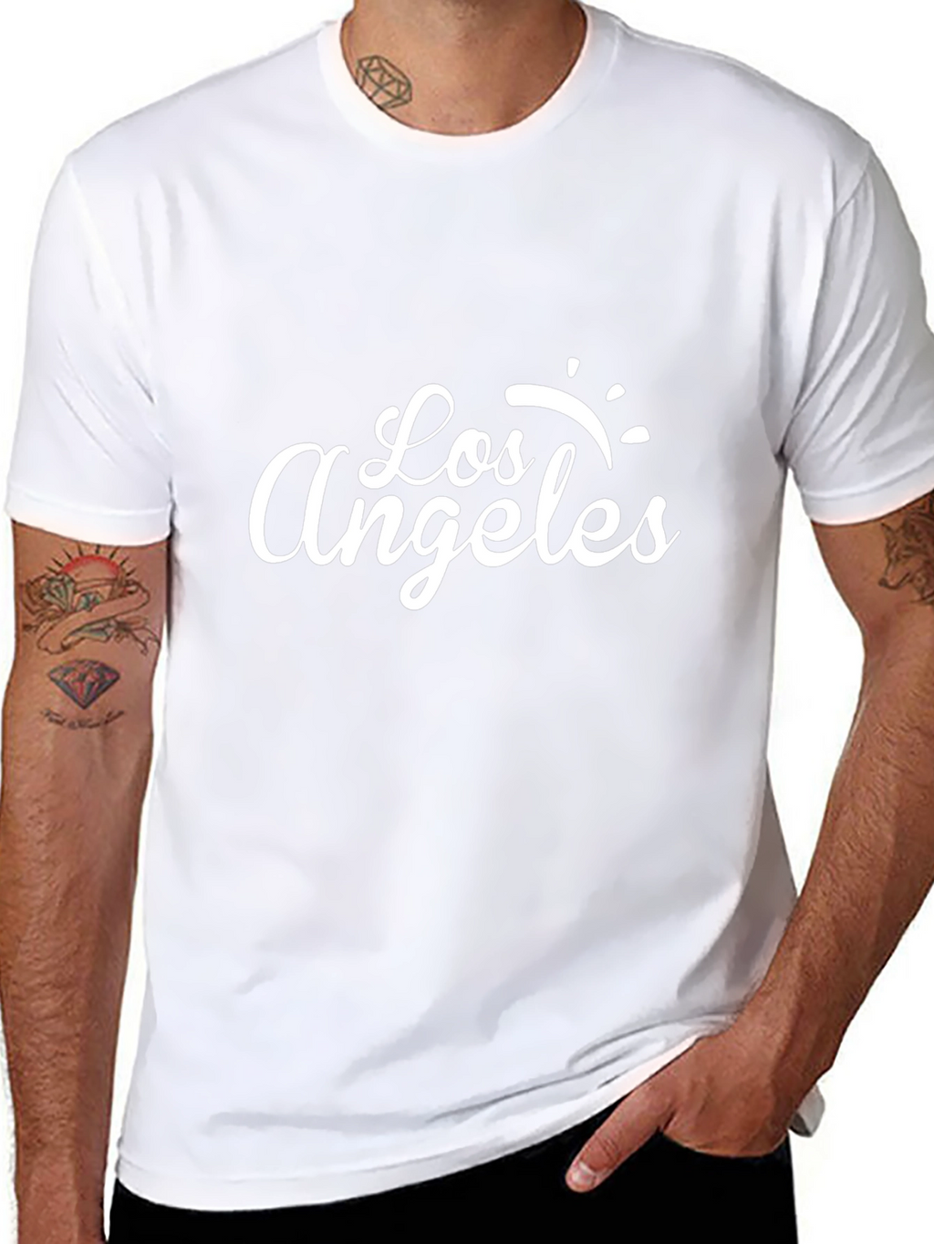 Los Angeles Graphic Print Black T-Shirt