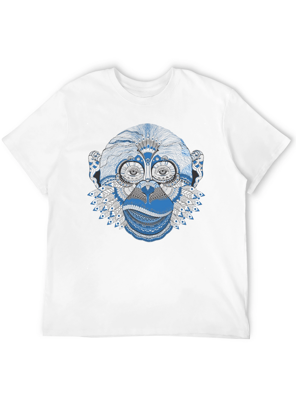 Monkey Face Graphic Black T-Shirt
