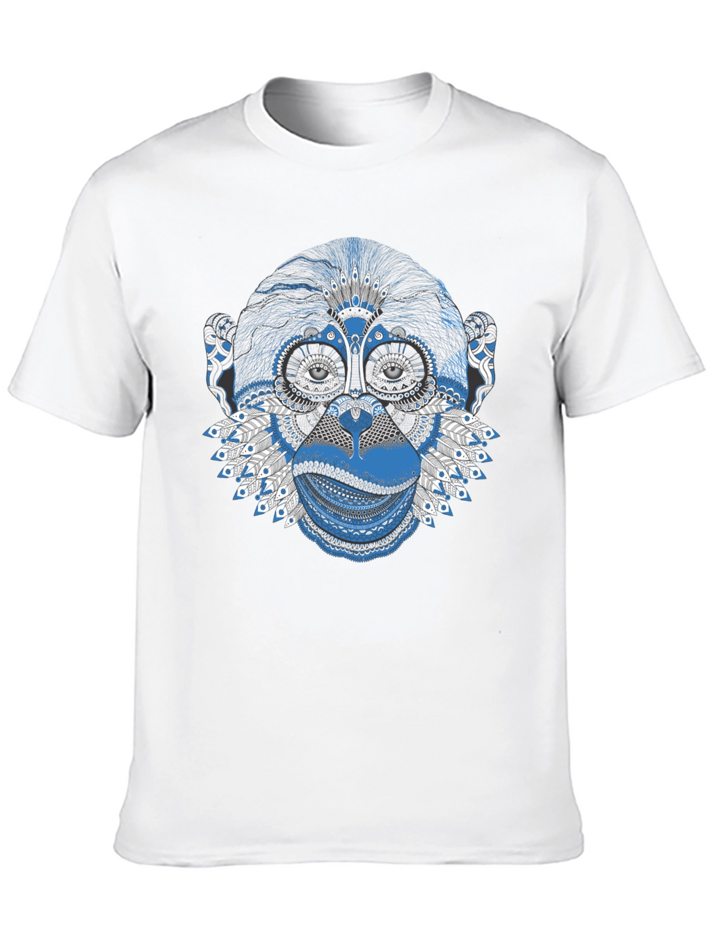 Monkey Face Graphic Black T-Shirt