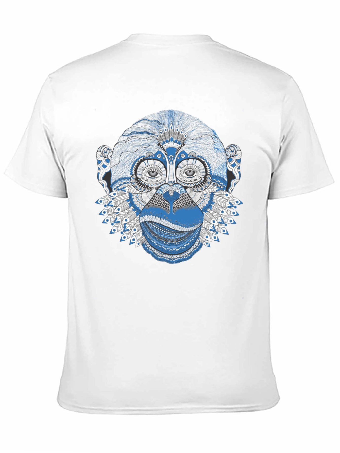 Monkey Face Graphic Black T-Shirt