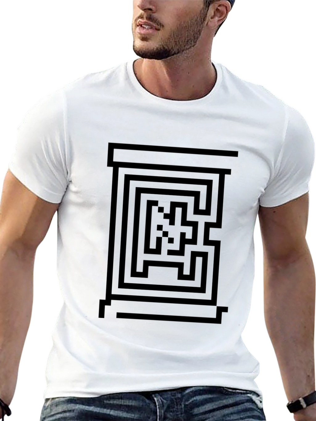Maze Graphic Tee - Black T-Shirt