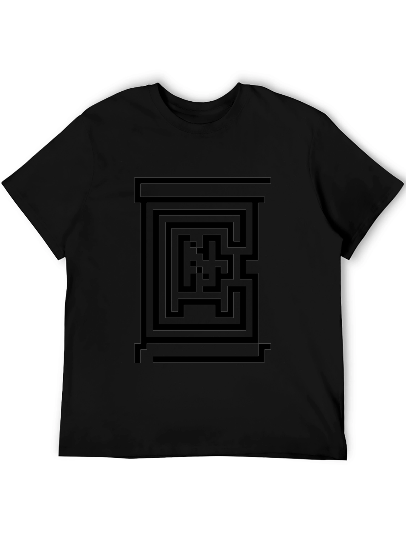 Maze Graphic Tee - Black T-Shirt