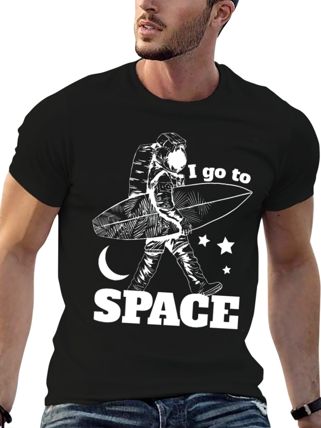 Astronaut Surfer Graphic Tee