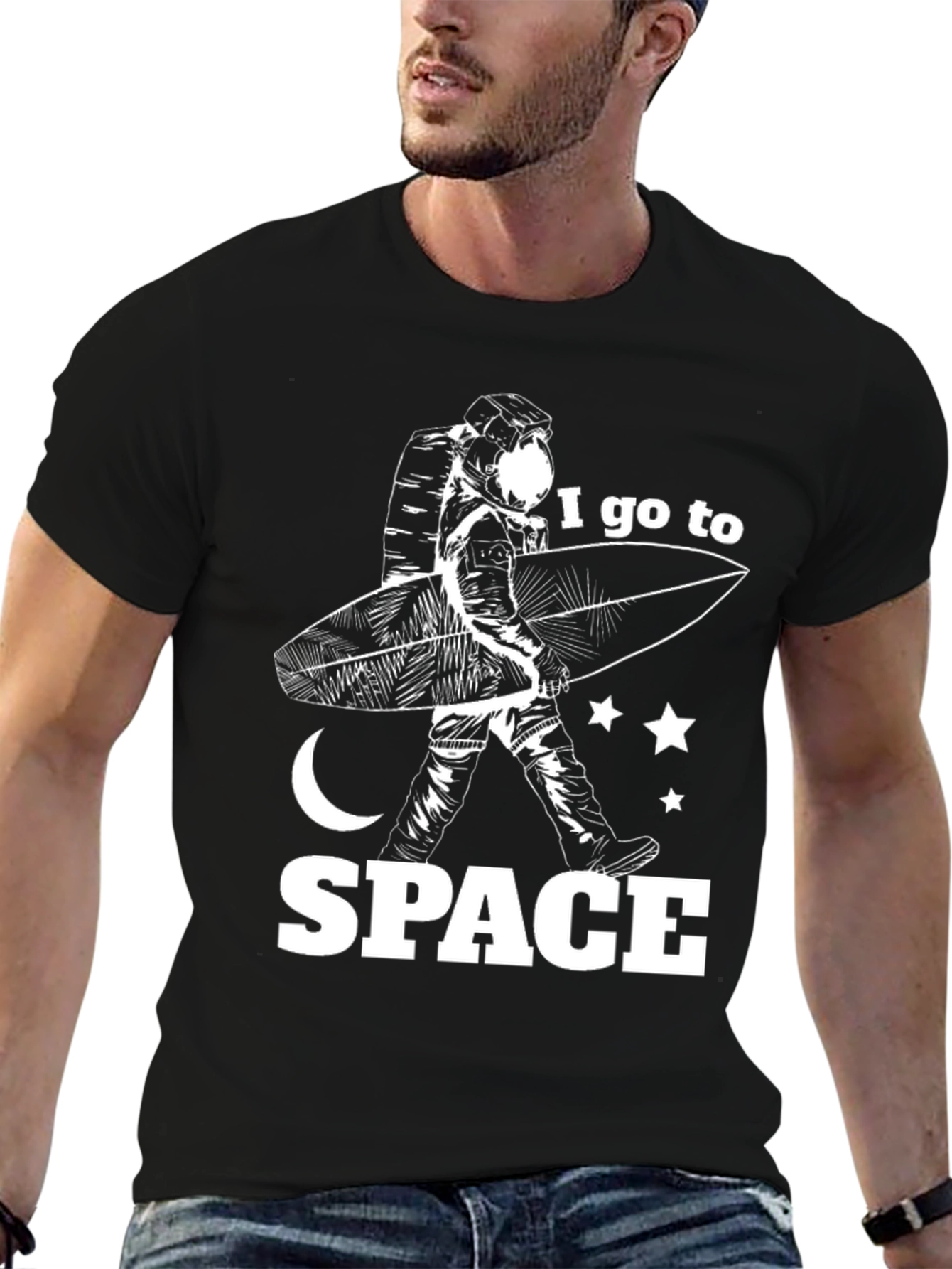 Astronaut Surfer Graphic Tee