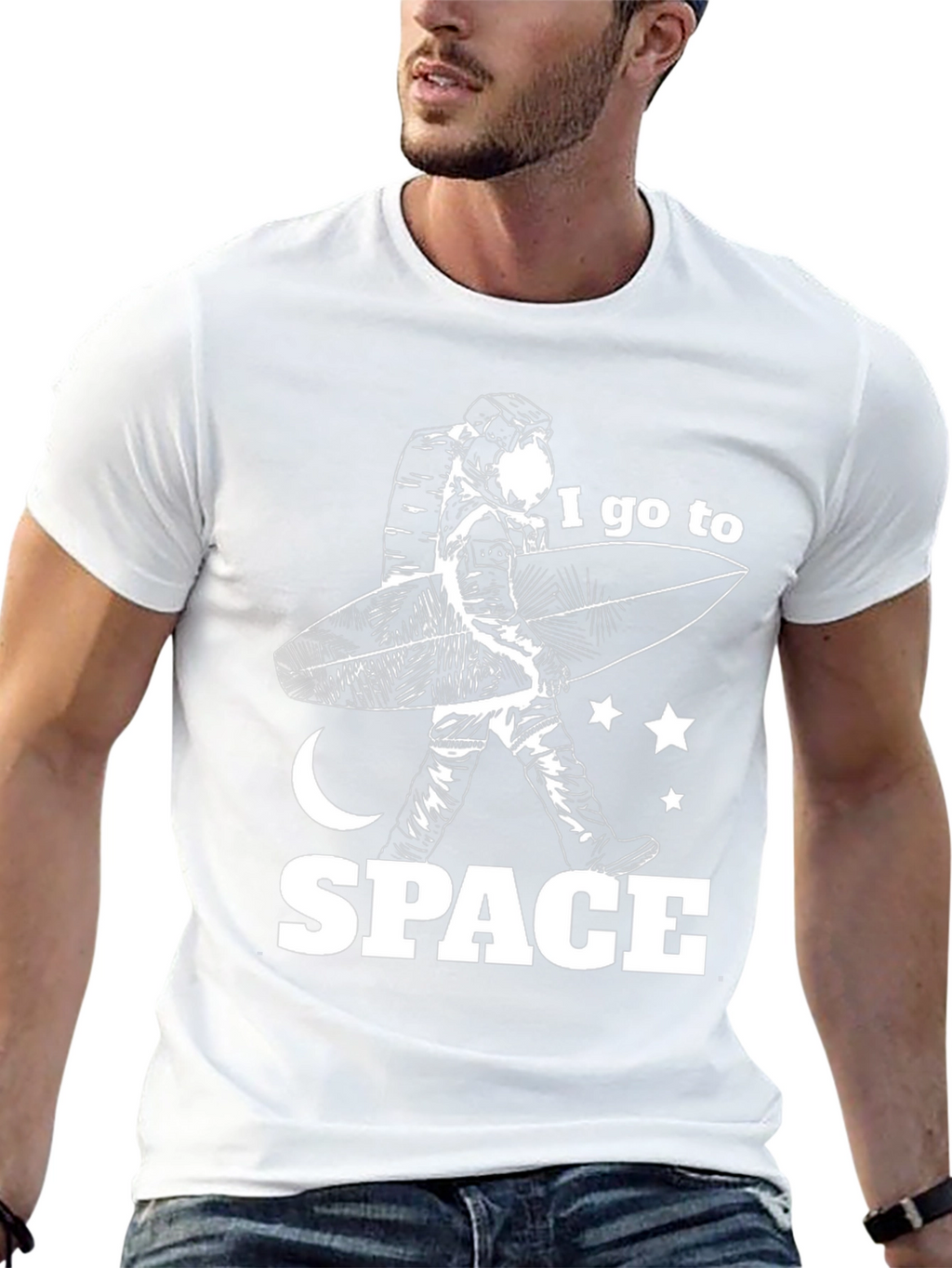 Astronaut Surfer Graphic Tee