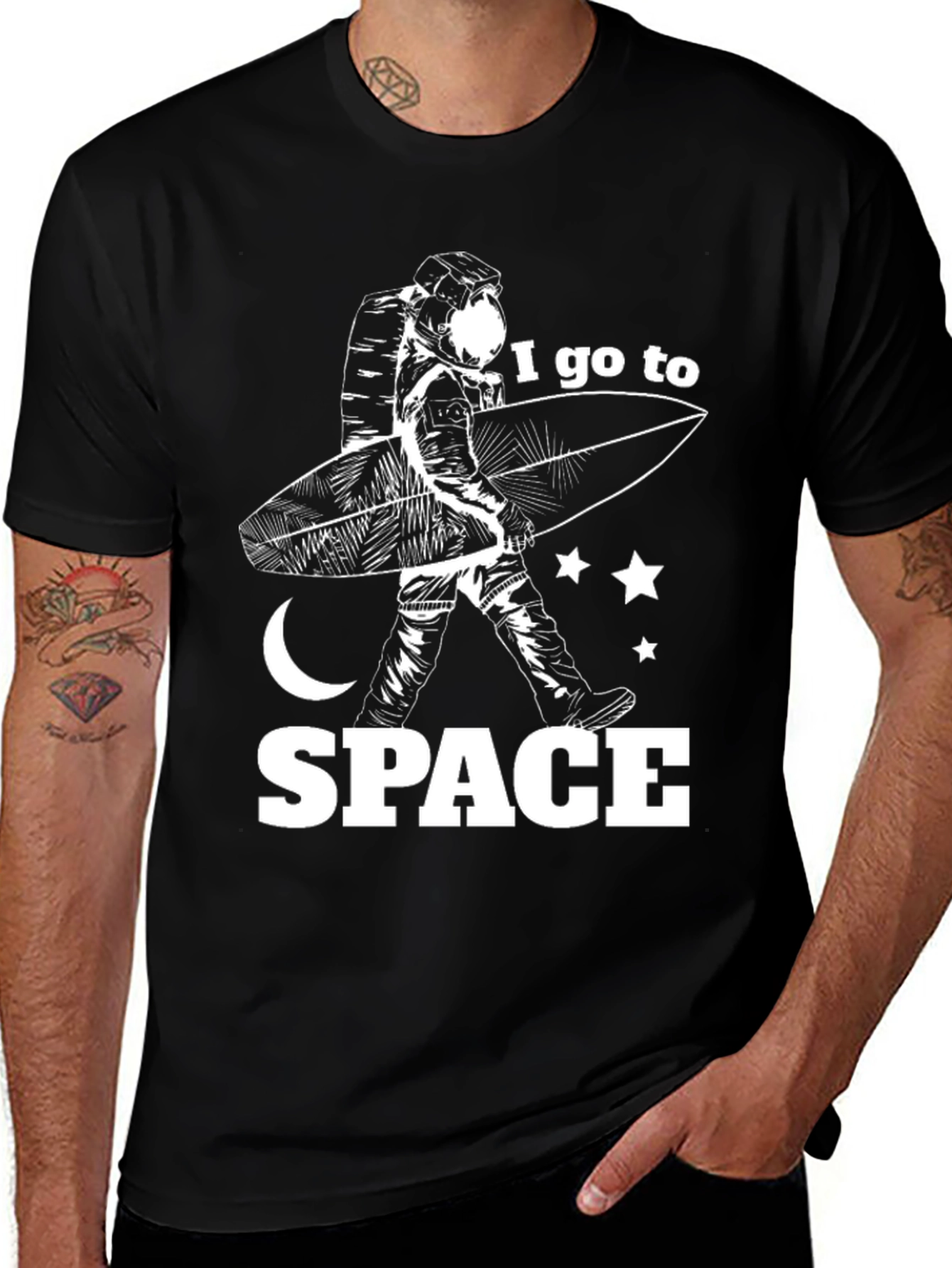 Astronaut Surfer Graphic Tee