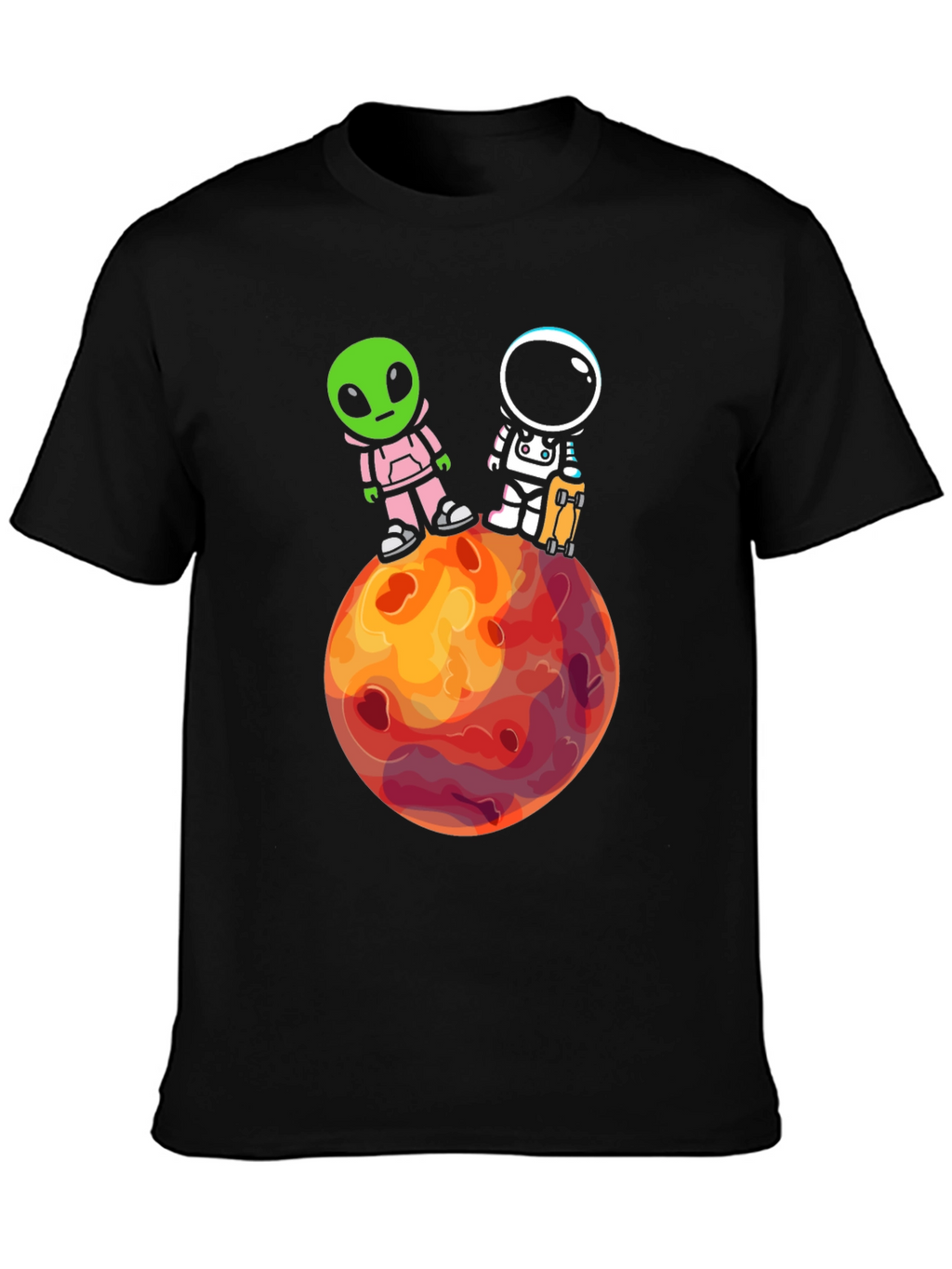 Alien & Astronaut Graphic Tee - Space Adventure