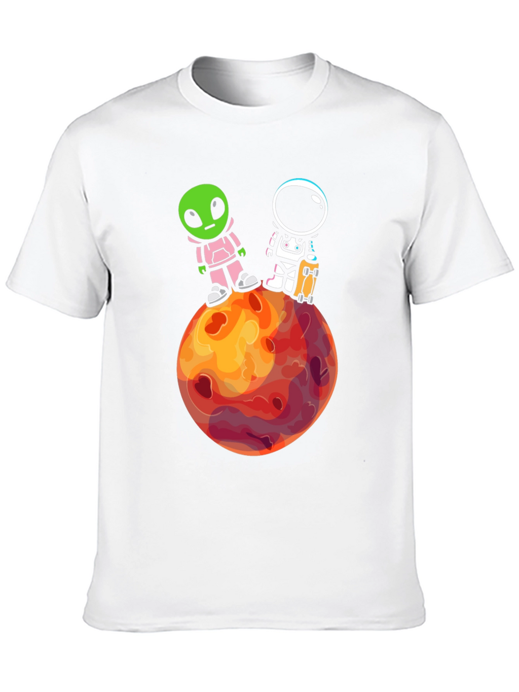 Alien & Astronaut Graphic Tee - Space Adventure