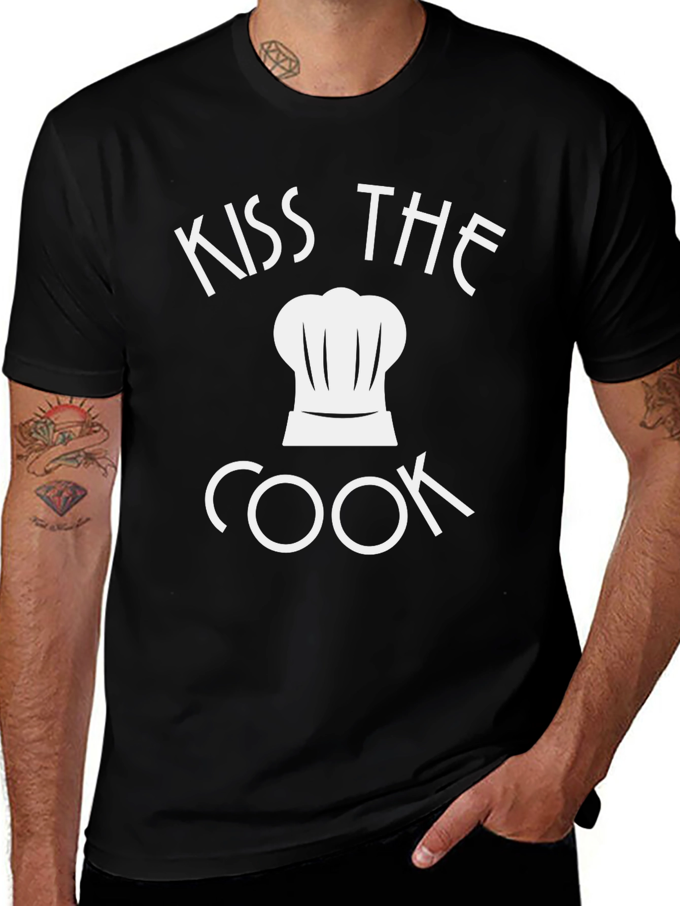 Kiss The Cook Chef Hat T-Shirt