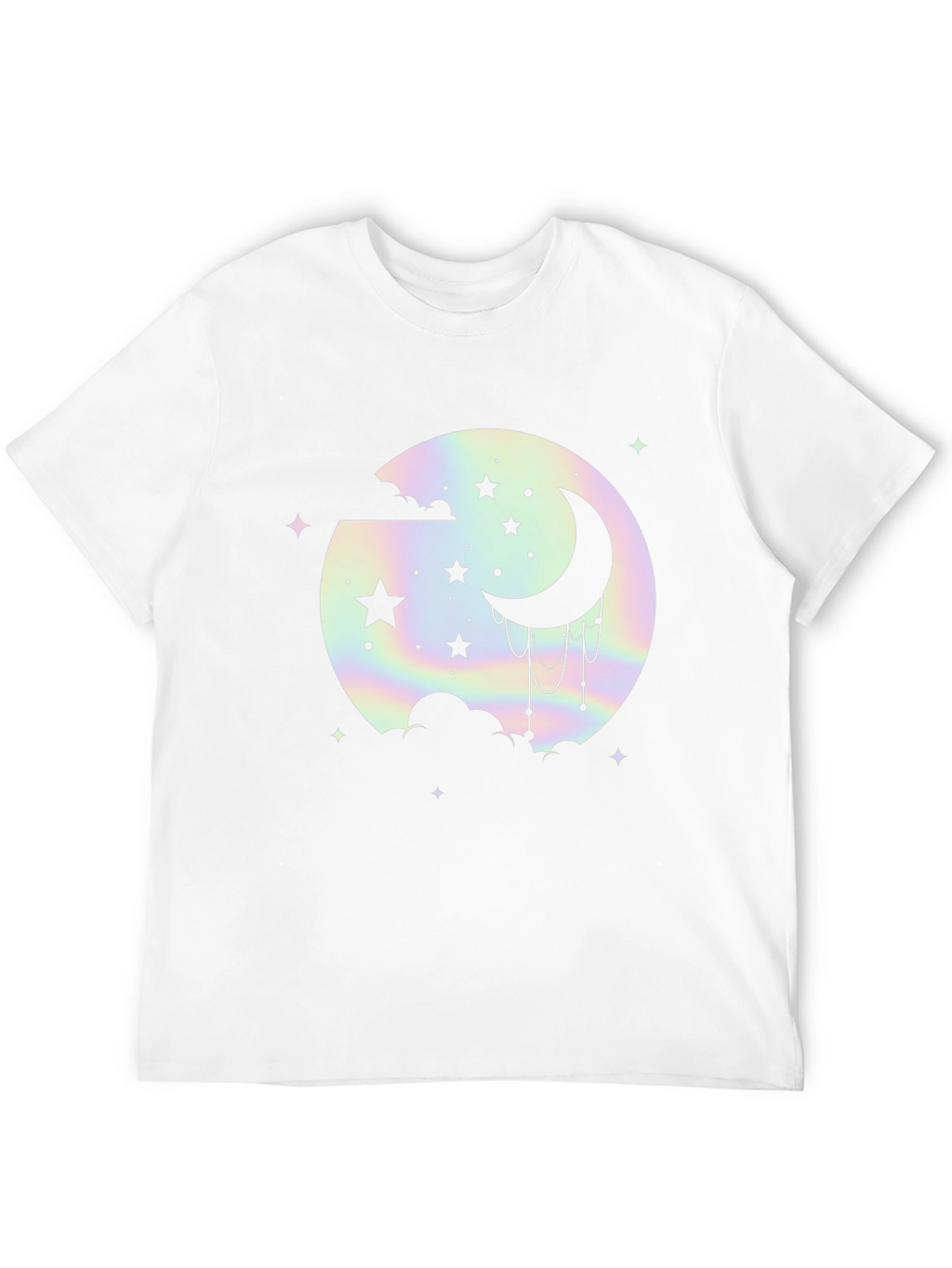Celestial Moon & Stars Graphic Black T-Shirt