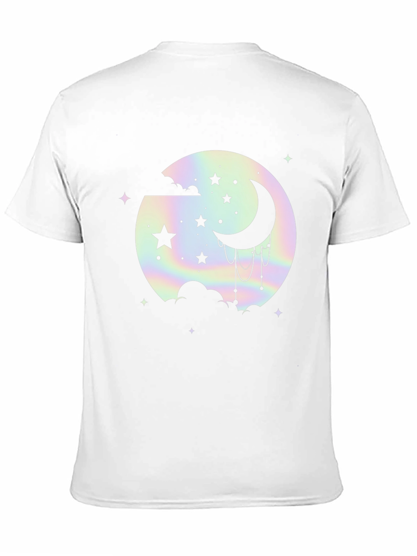 Celestial Moon & Stars Graphic Black T-Shirt