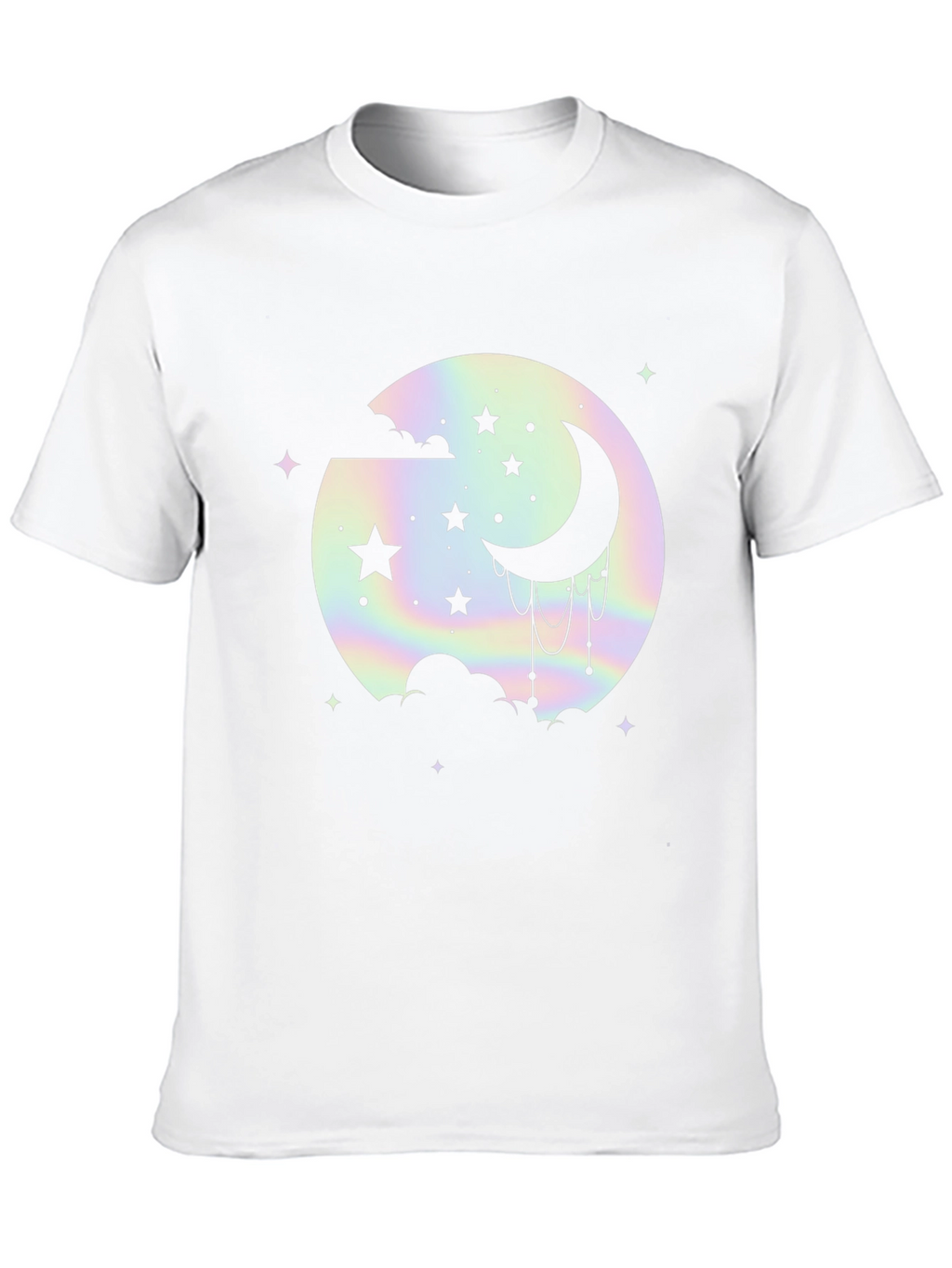 Celestial Moon & Stars Graphic Black T-Shirt