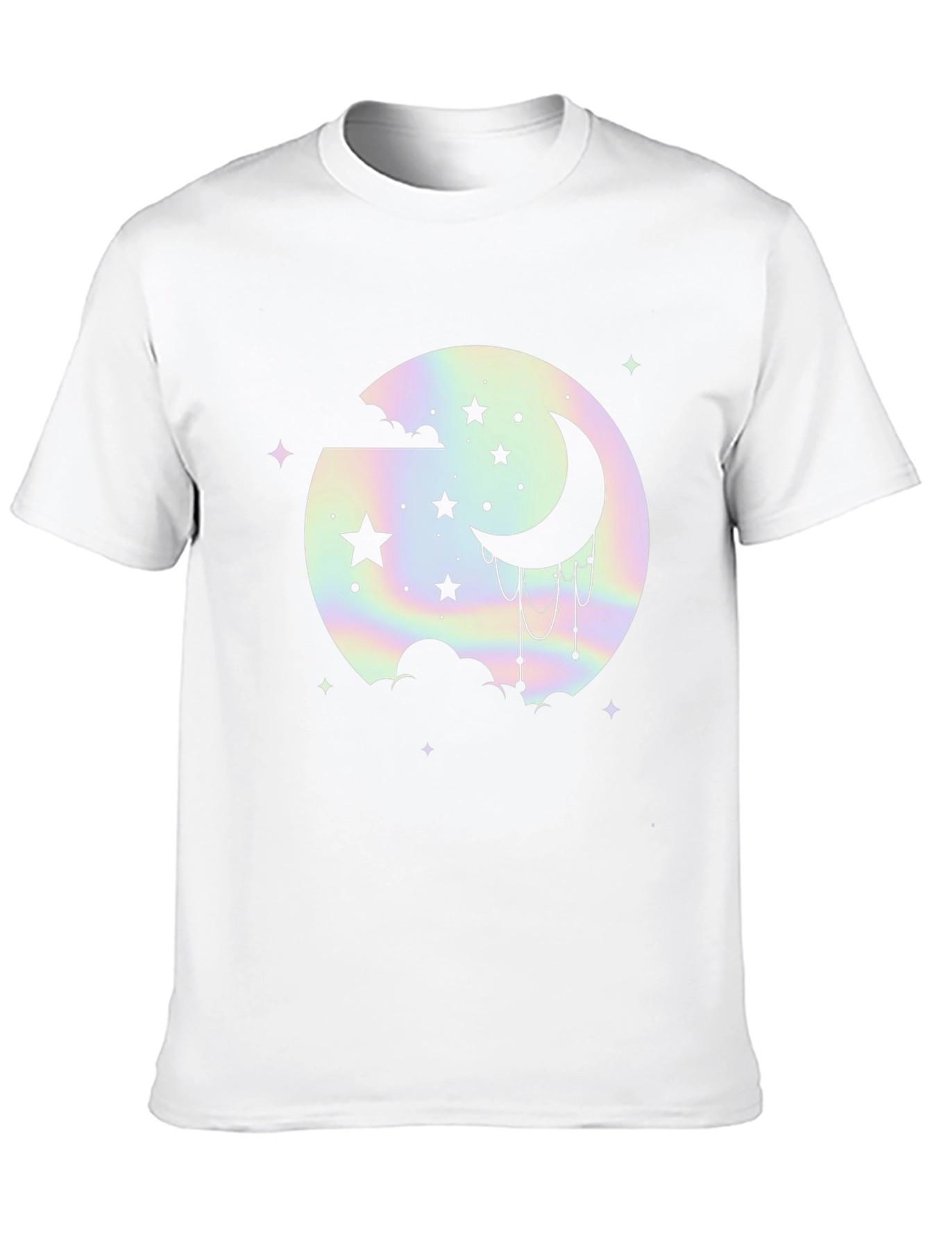 Celestial Moon & Stars Graphic Black T-Shirt