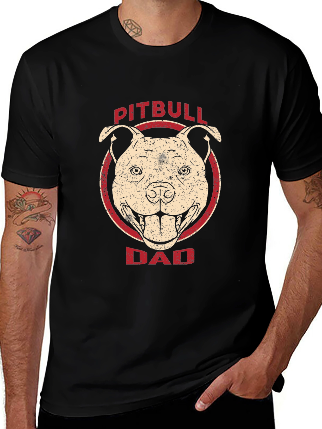 Pitbull Dad Graphic Tee - Dog Lover T-Shirt