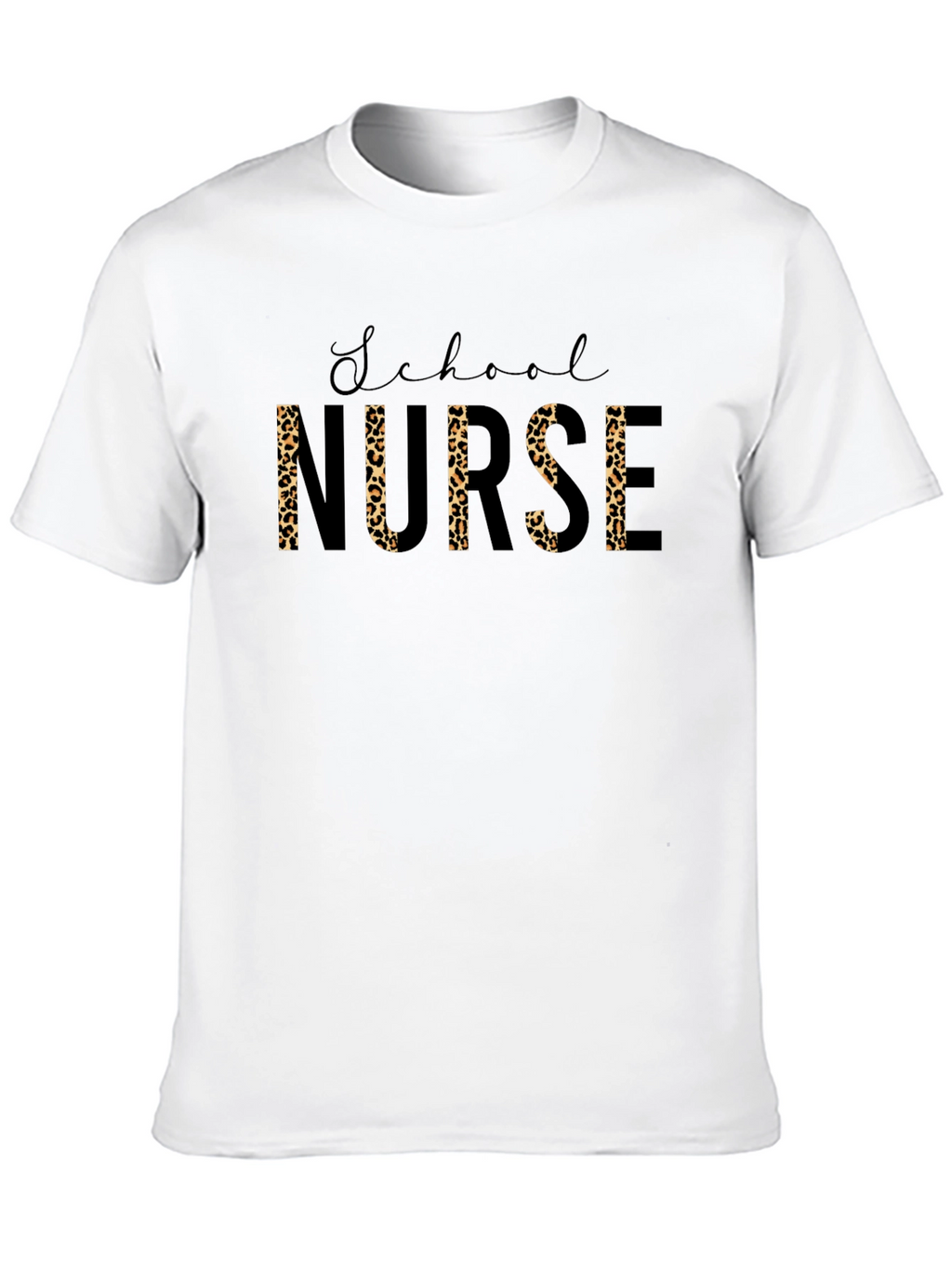 School Nurse Leopard Print T-Shirt