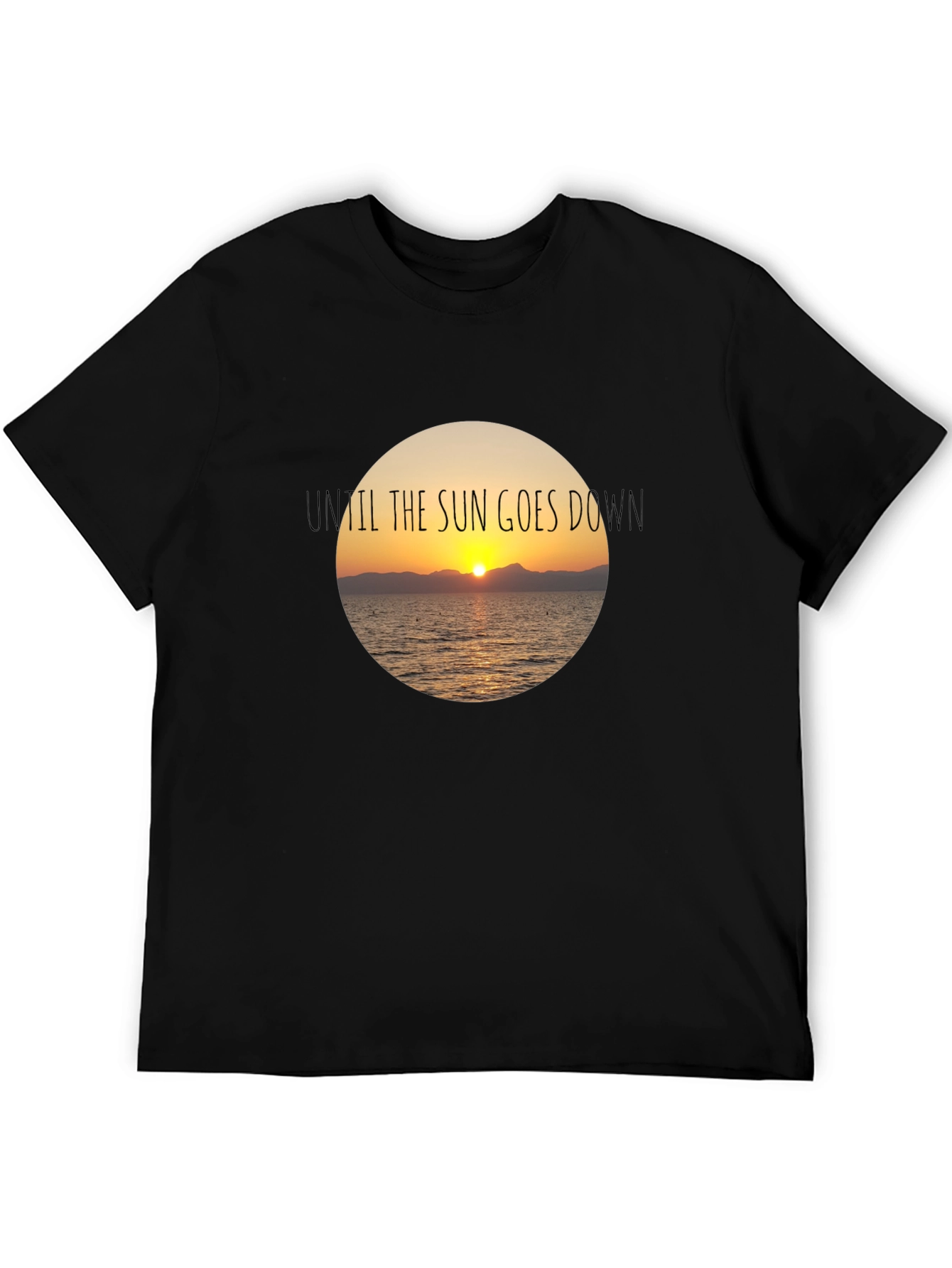 Sunset Graphic Black T-Shirt